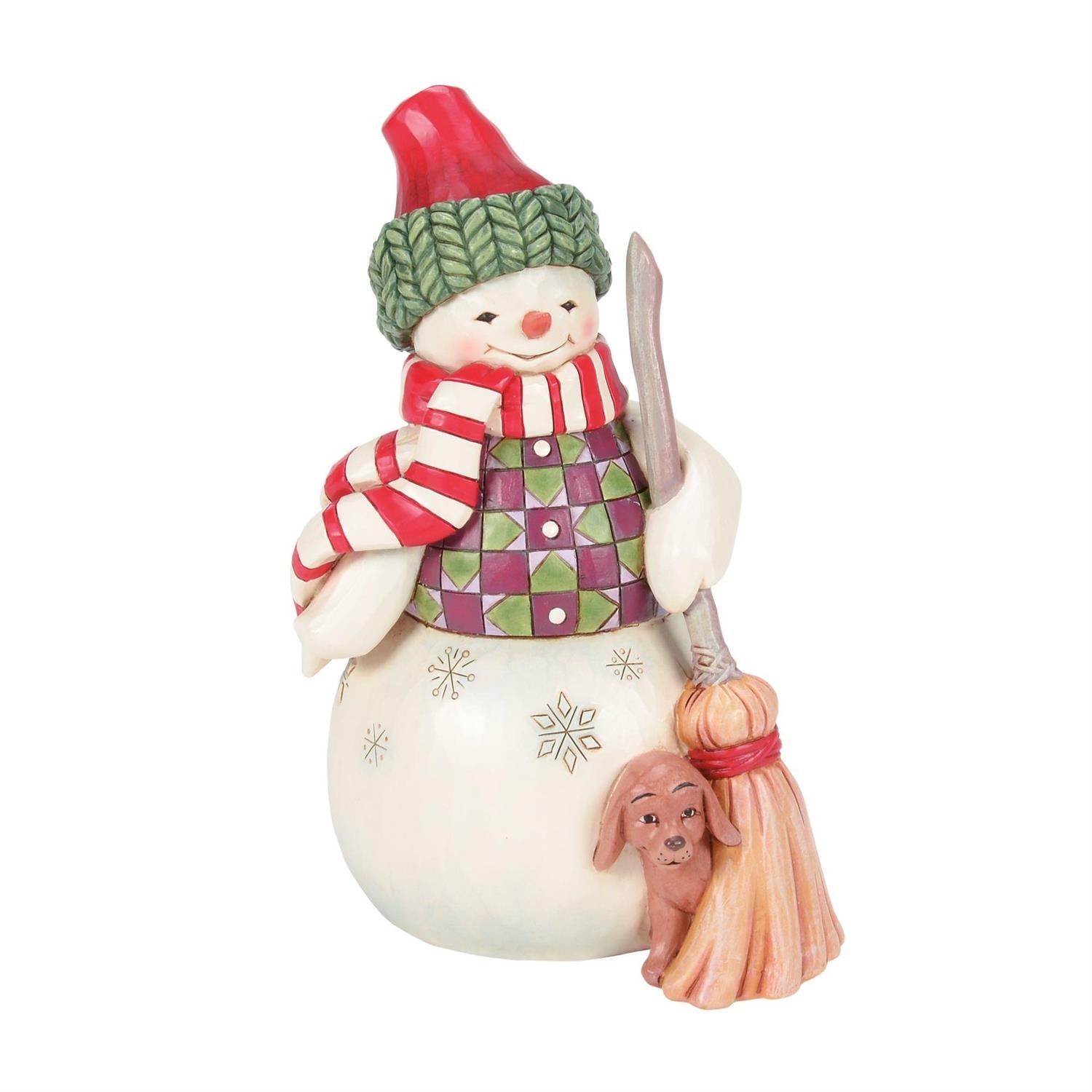 FBA - Swept in Love - Snowman with Dog Peeking Figurine - Country N More Gifts