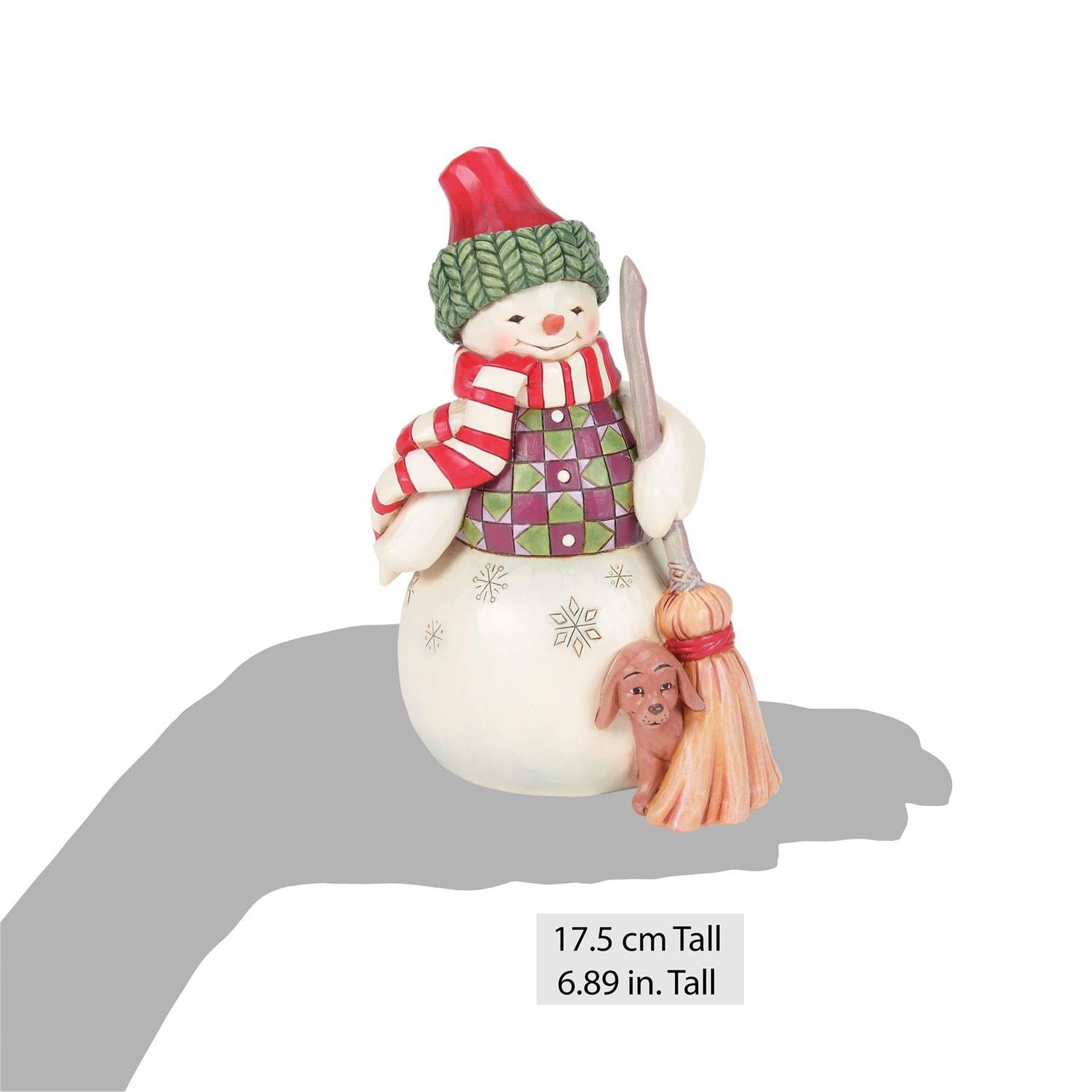FBA - Swept in Love - Snowman with Dog Peeking Figurine - Country N More Gifts