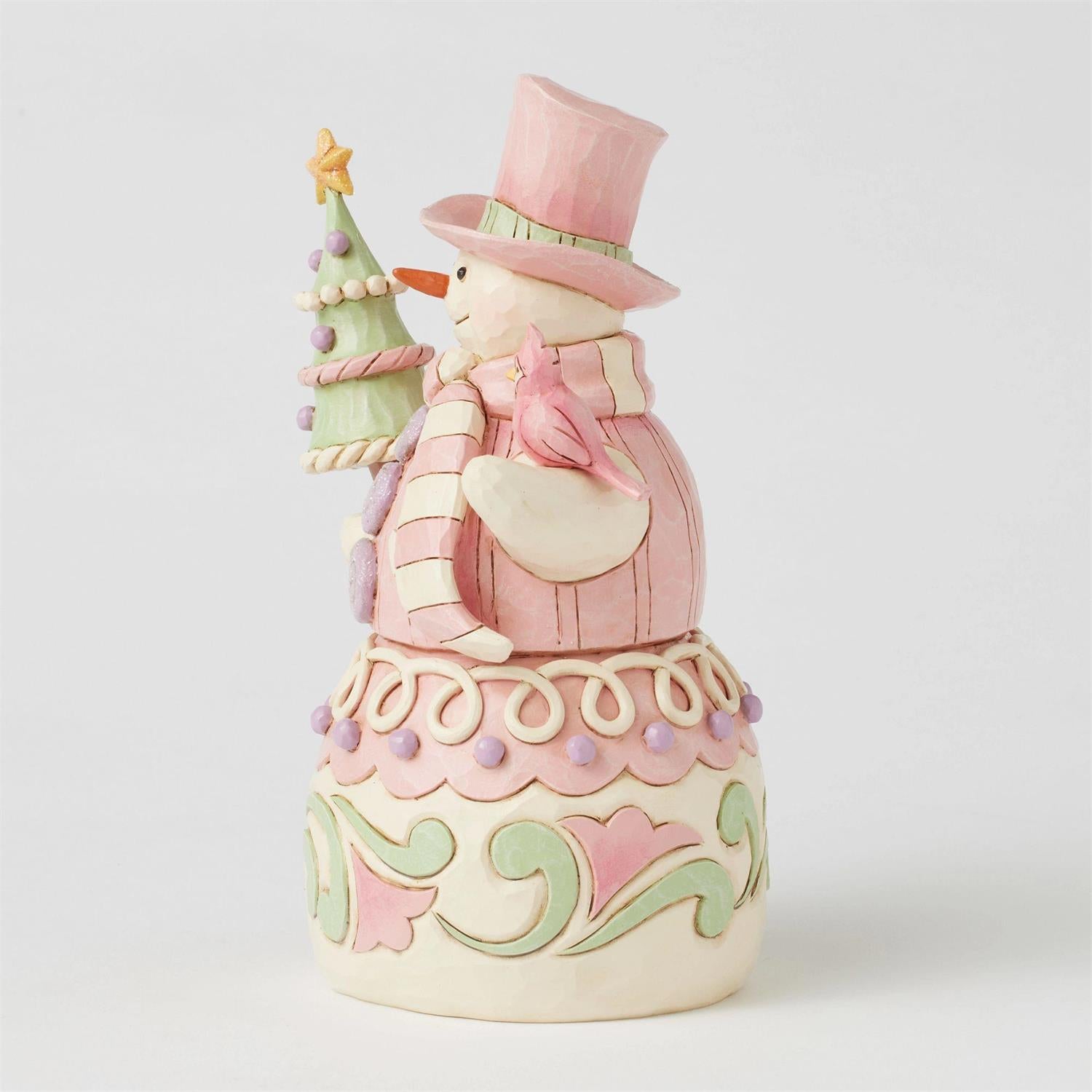 Pastel Winter Wonder's - Heartwood Sweets Snowman Figurine - Country N More Gifts