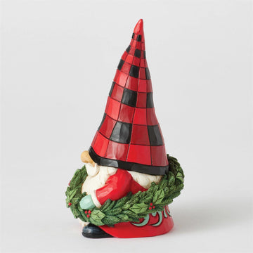 Kiss-mas Gnome - Highland Glen Gnome Wreath Figurine - Country N More Gifts