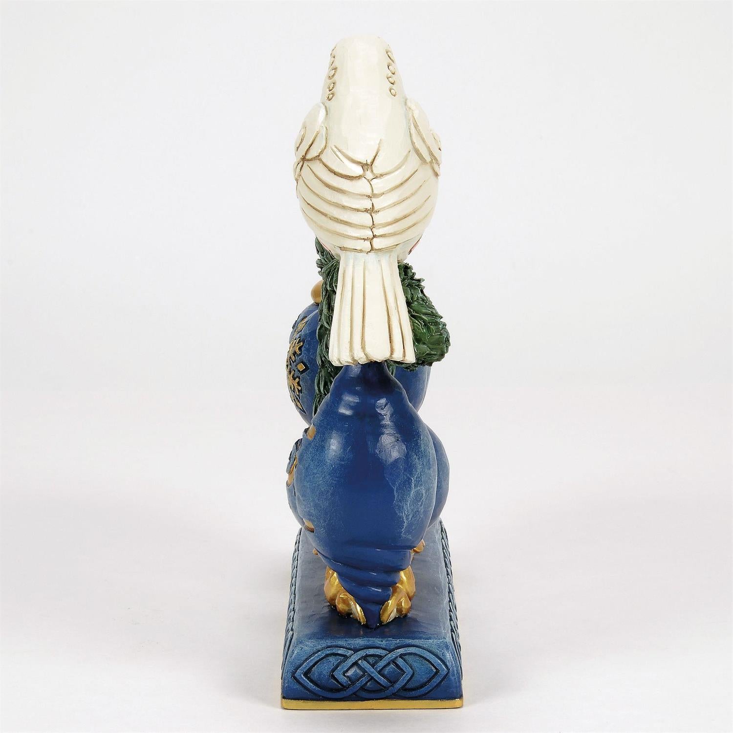 Peaceful Perch - Blue & Gold Hope with Dove Figurine - Country N More Gifts