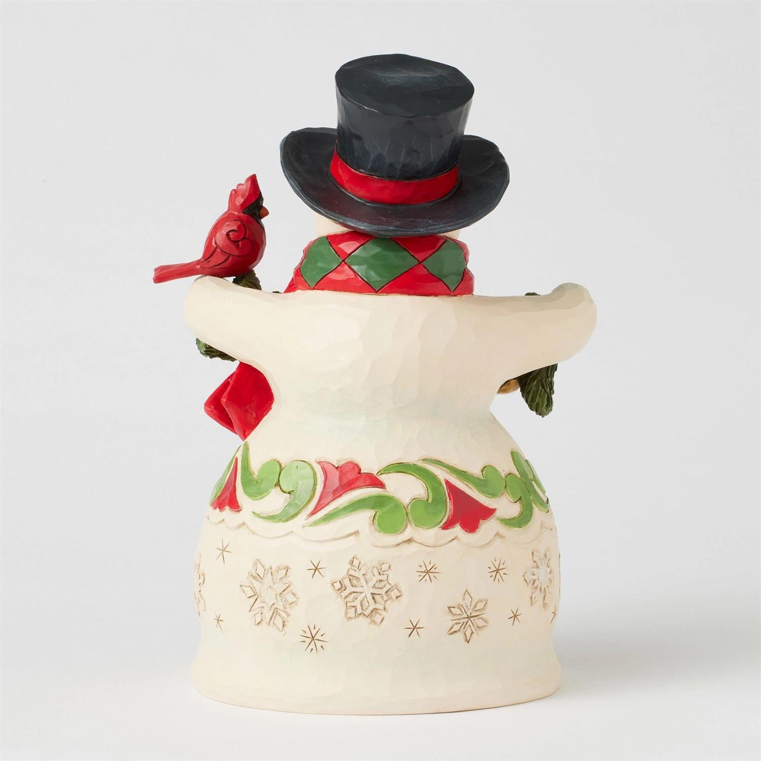 Finishing Touches - Snowman Garland & Cardinal Figurine - Country N More Gifts