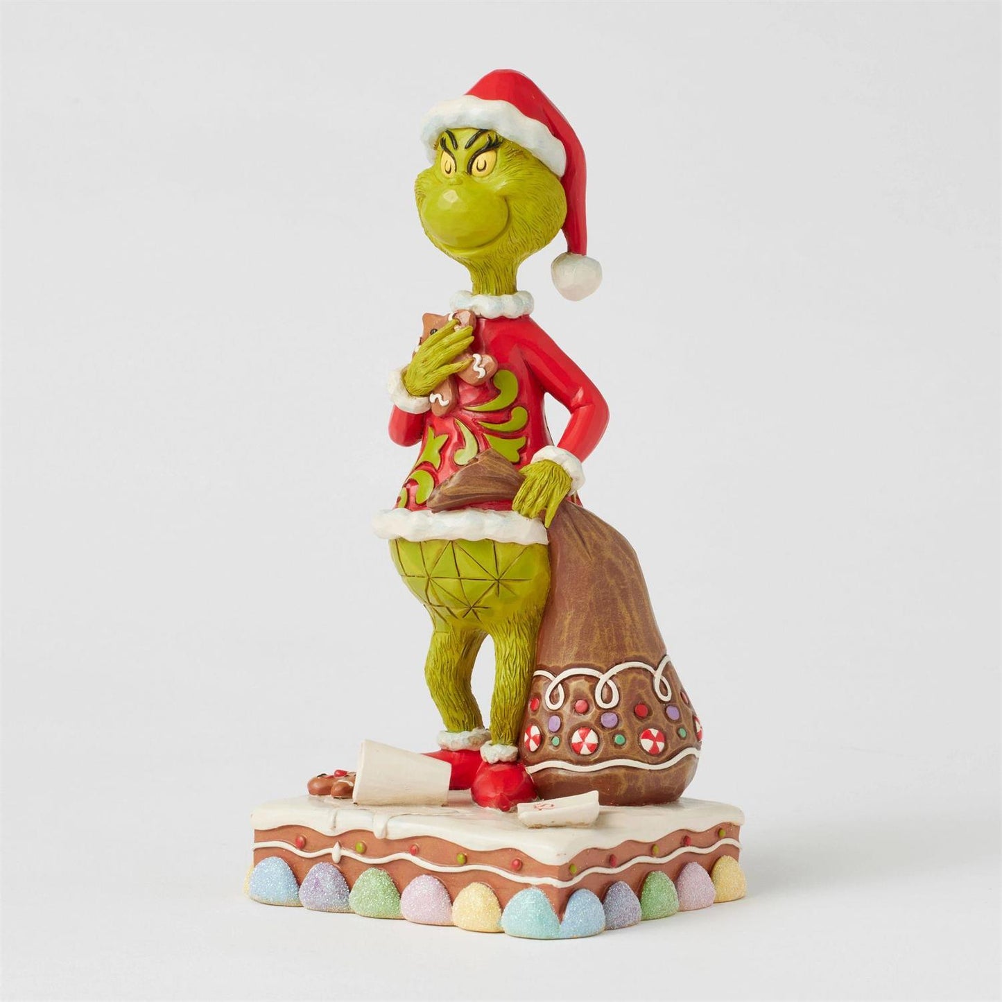 Grinch Eating Gingerbread Figurine - Country N More Gifts