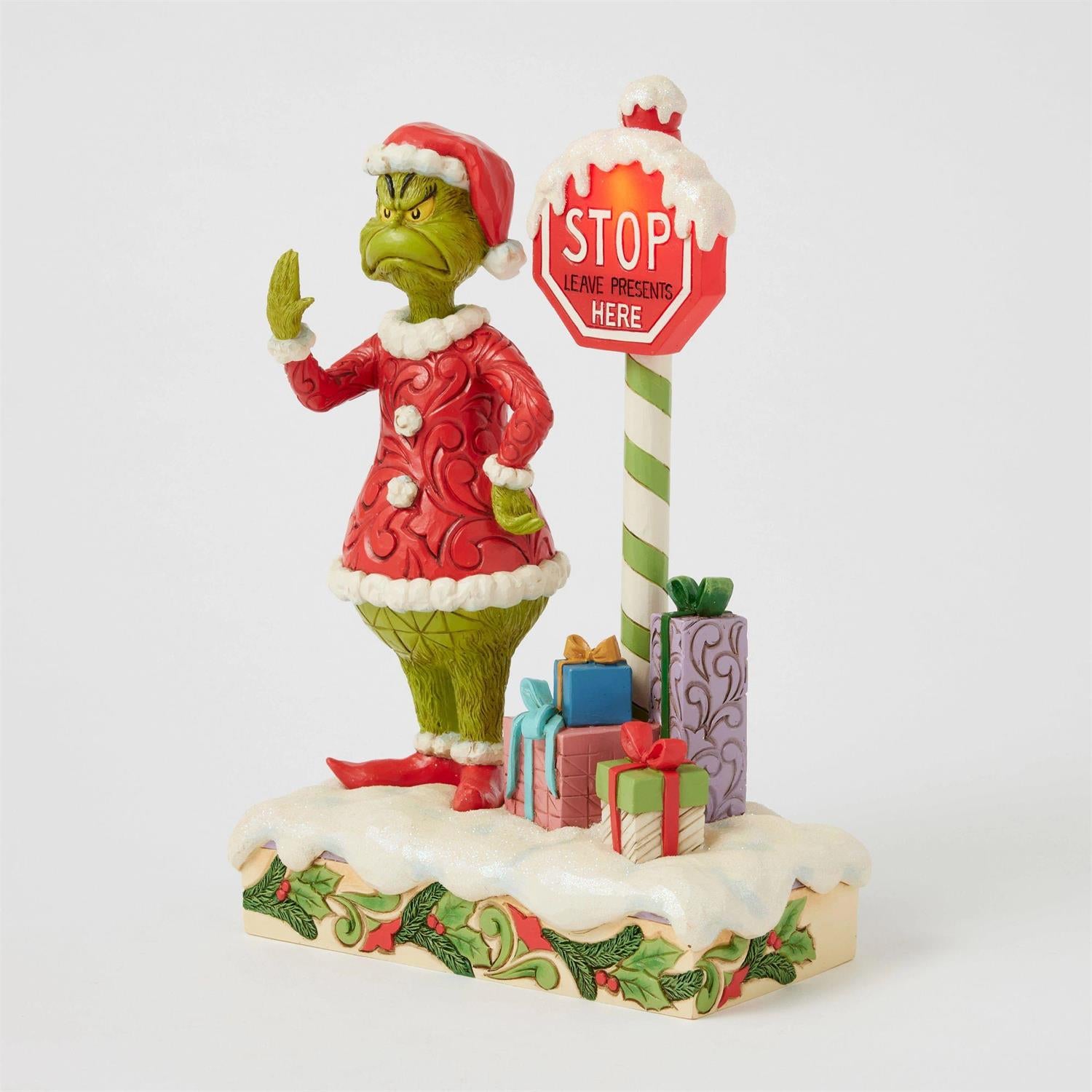 Grinch by Stop Sign LED Figurine - Country N More Gifts