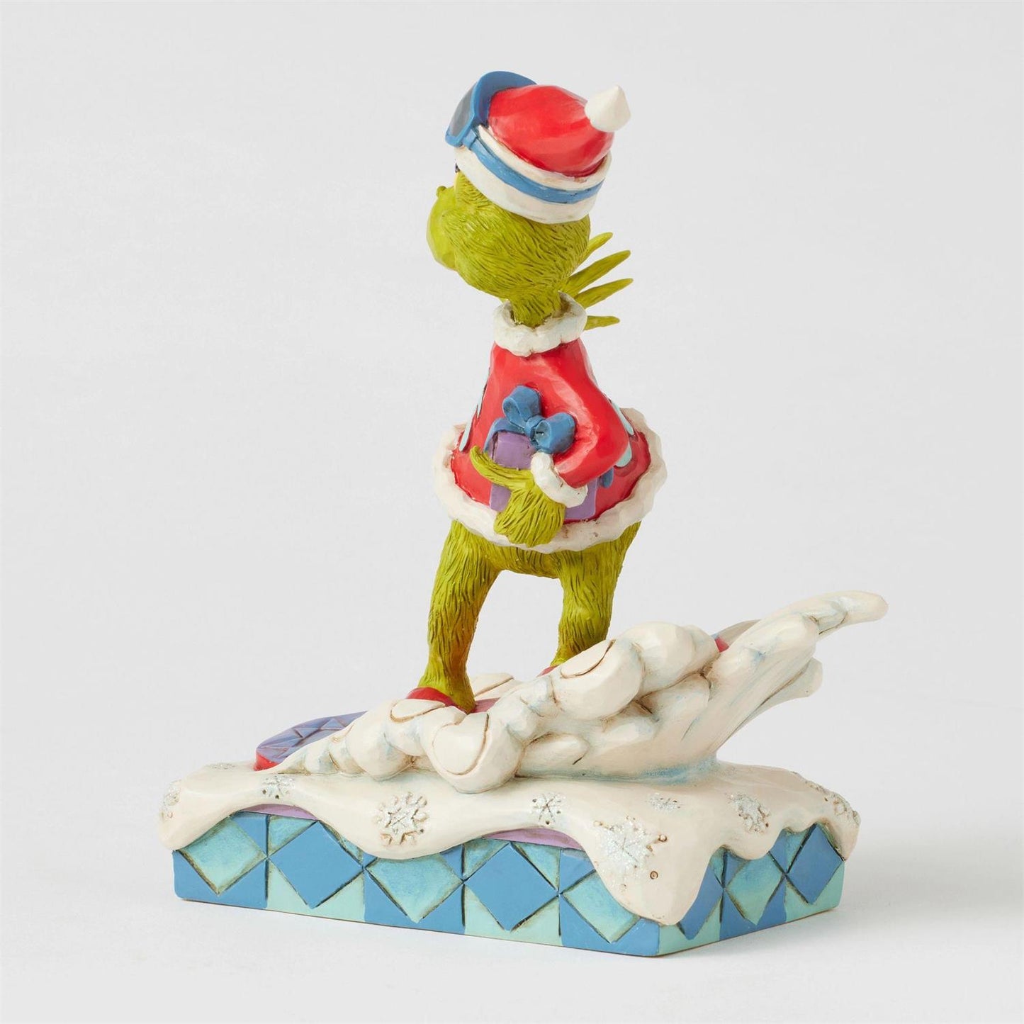 BOX DAMAGE - Grinch Snowboarding Figurine - Country N More Gifts