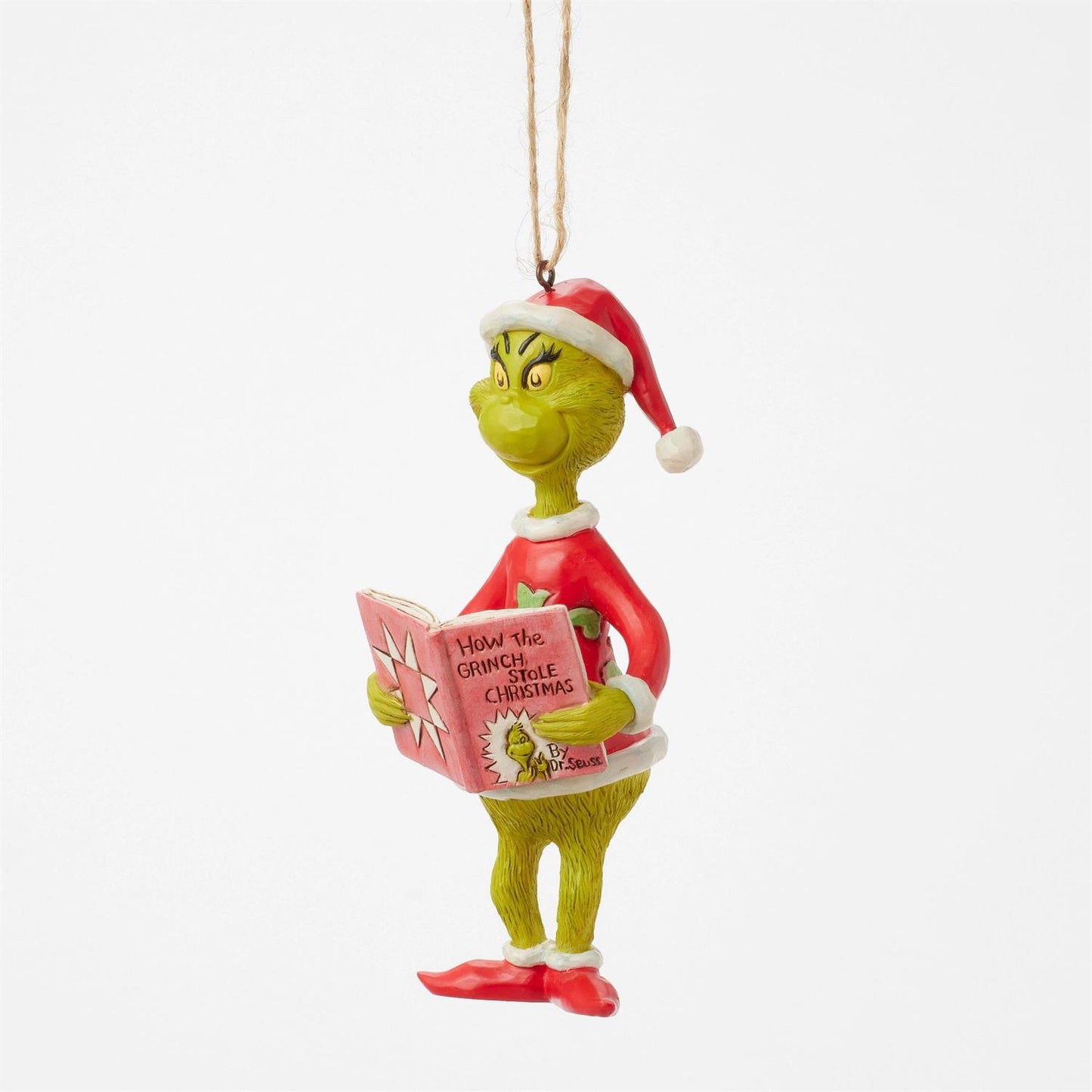 Grinch with Book Ornament - Country N More Gifts