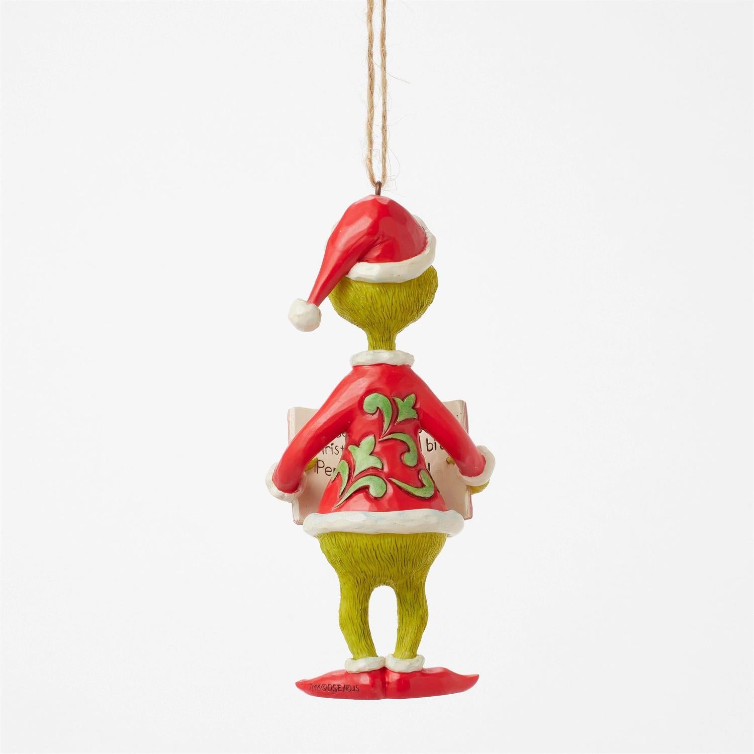 Grinch with Book Ornament - Country N More Gifts
