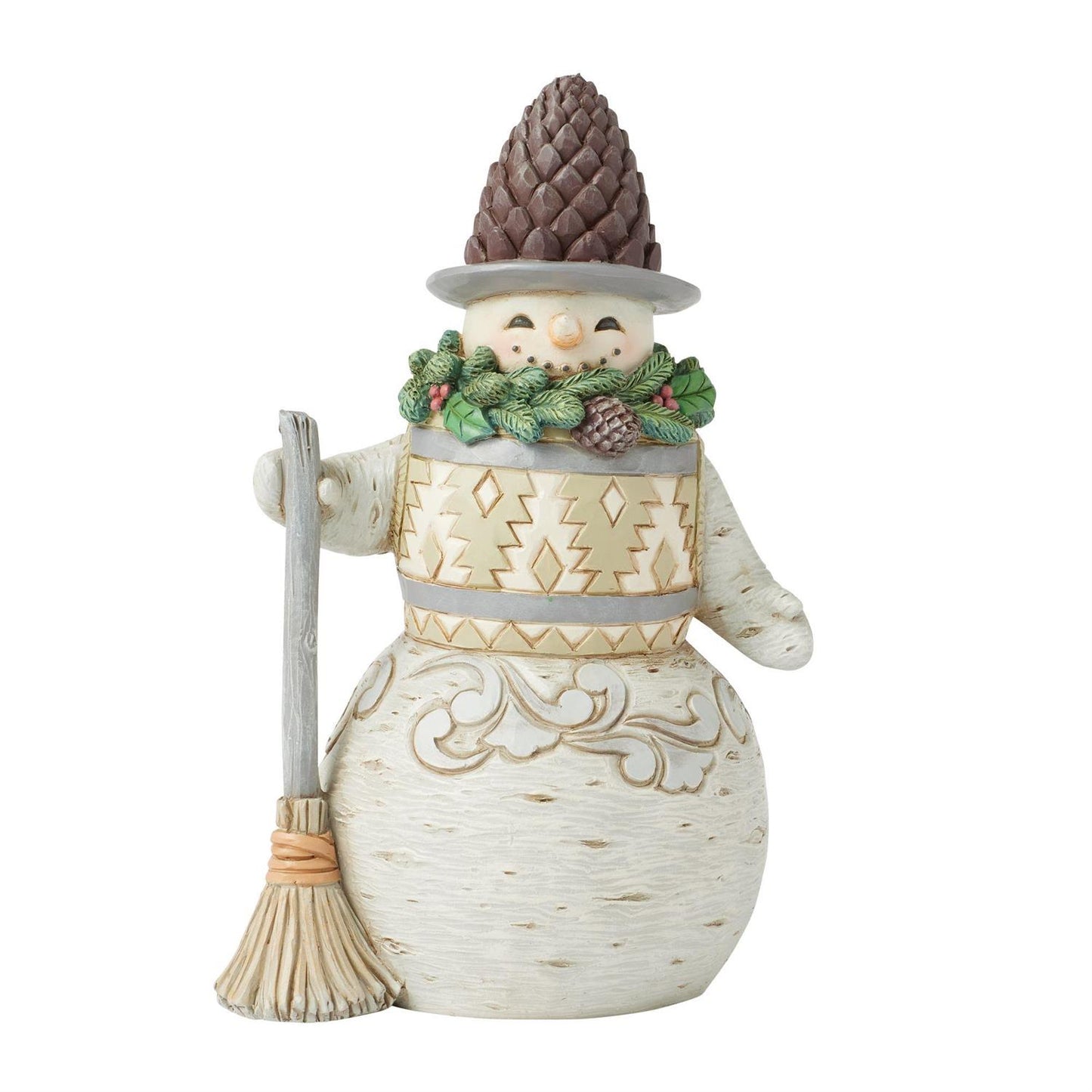 Looking Just Pine - Woodland Snowman Pinecone Hat Figurine - Country N More Gifts