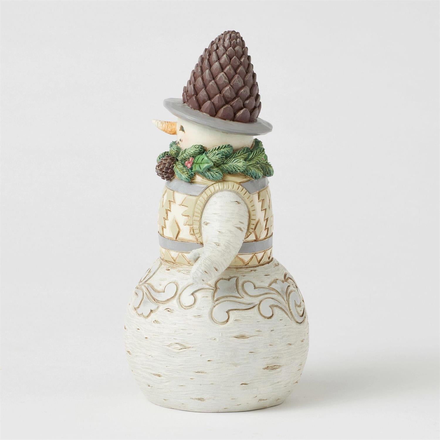 Looking Just Pine - Woodland Snowman Pinecone Hat Figurine - Country N More Gifts