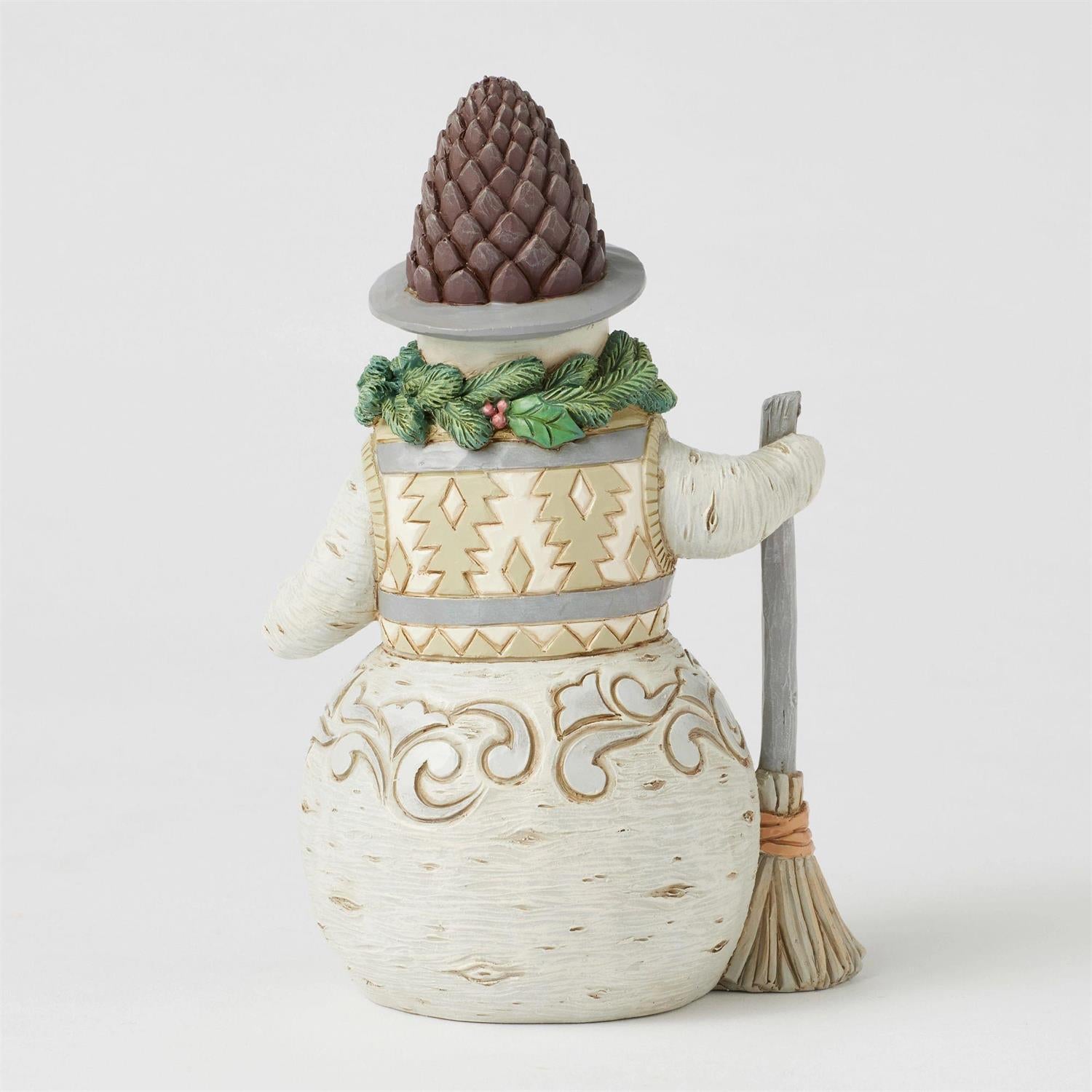 Looking Just Pine - Woodland Snowman Pinecone Hat Figurine - Country N More Gifts