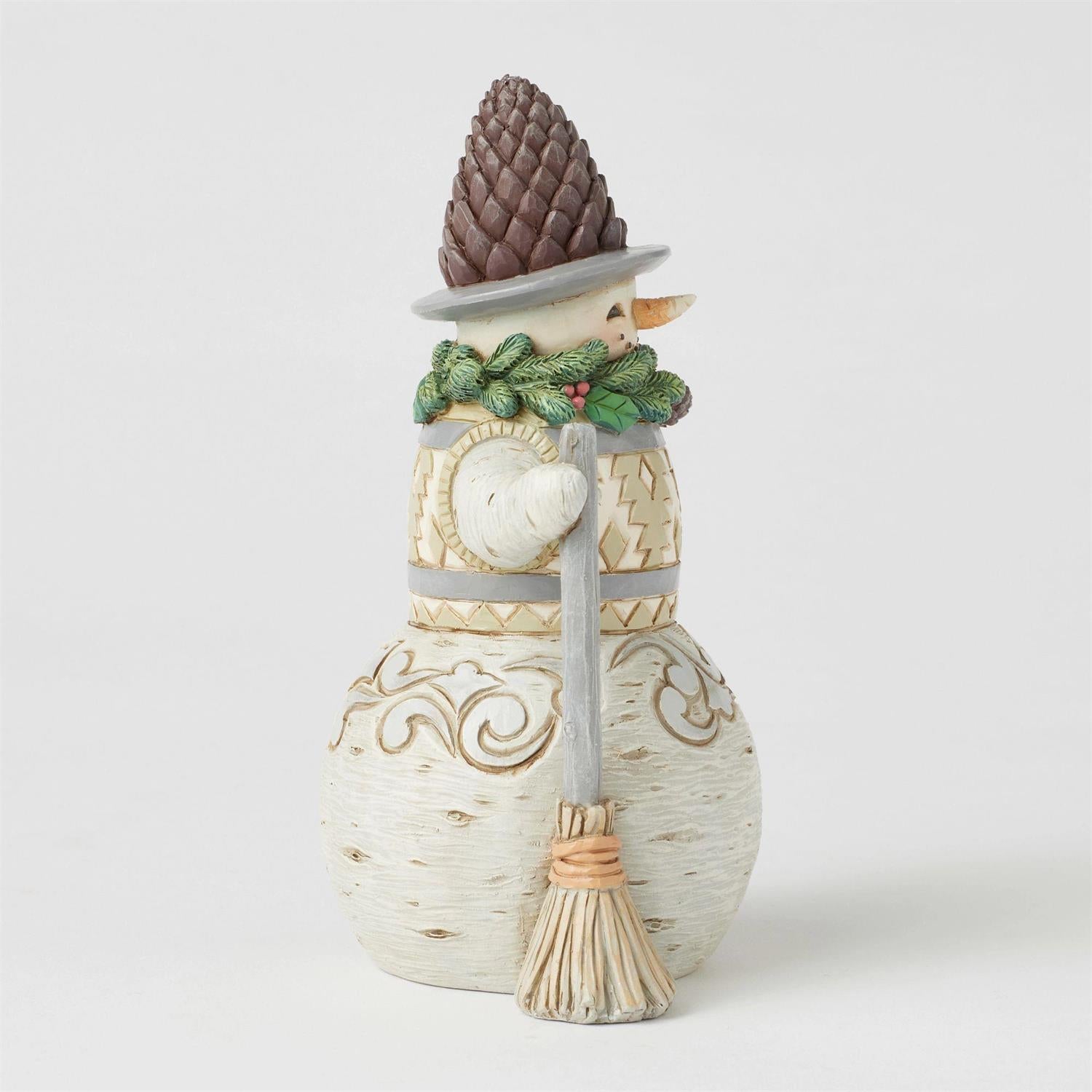 Looking Just Pine - Woodland Snowman Pinecone Hat Figurine - Country N More Gifts