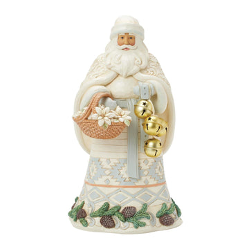 Ringing in the Season - Woodland Santa with Basket and Bells Figurine - Country N More Gifts