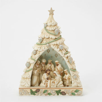 Tree of Holy Light - Woodland Tree Nativity Diorama - Country N More Gifts