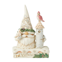 Holiday Guests - Woodland Gnome with Birdhouse Figurine