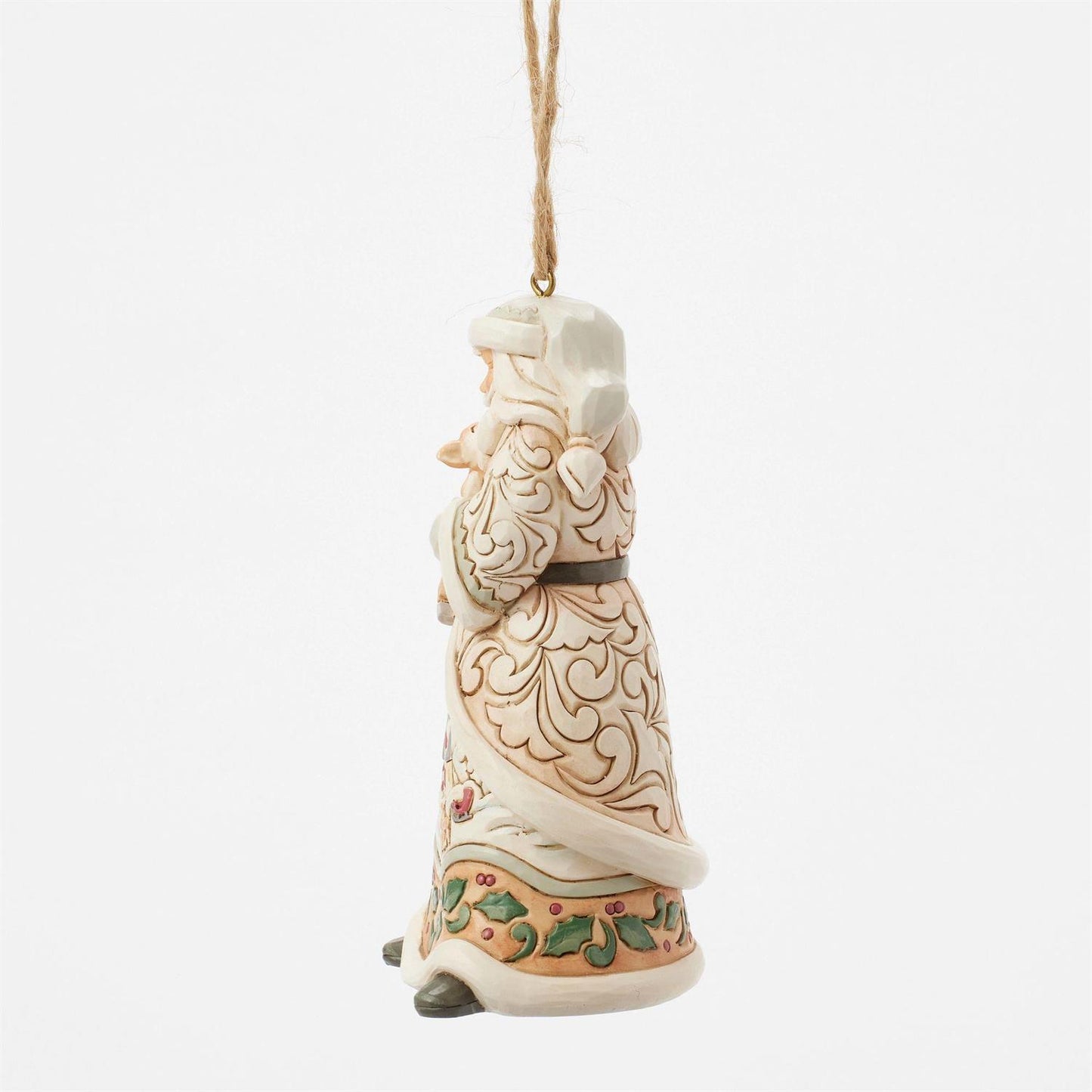 Woodland Santa Holding Fawn Ornament - Country N More Gifts