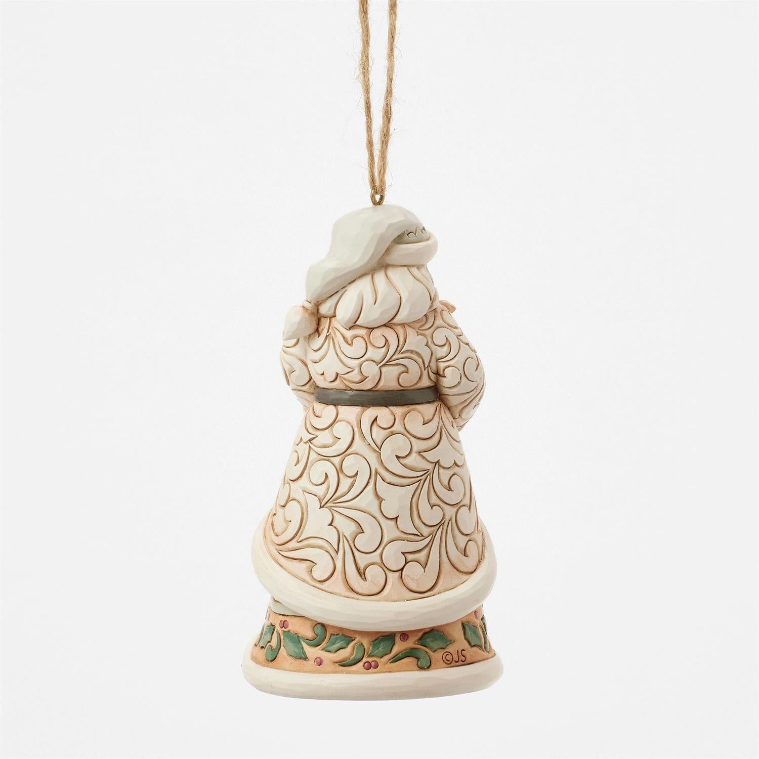 Woodland Santa Holding Fawn Ornament - Country N More Gifts