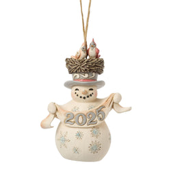 Woodland Dated 2025 Snowman Ornament - Country N More Gifts