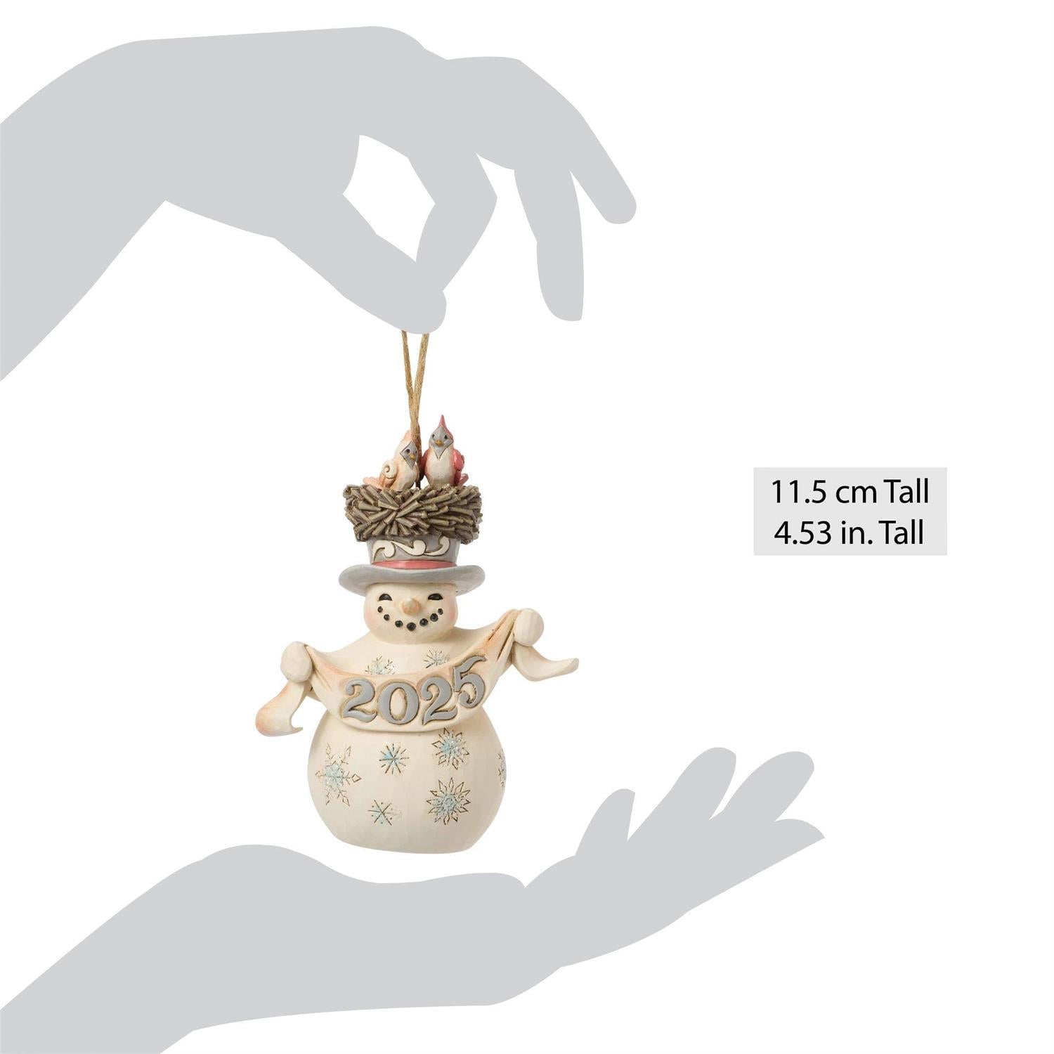 Woodland Dated 2025 Snowman Ornament - Country N More Gifts