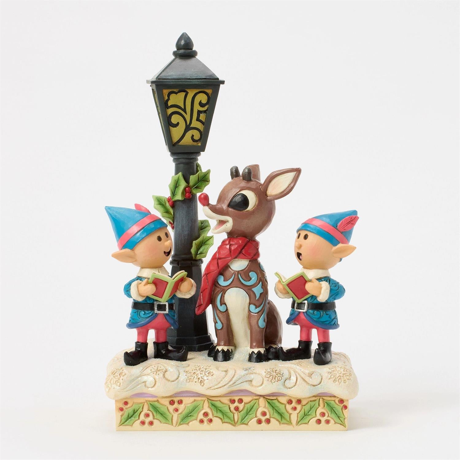 Rudolph and Elves Caroling - Country N More Gifts