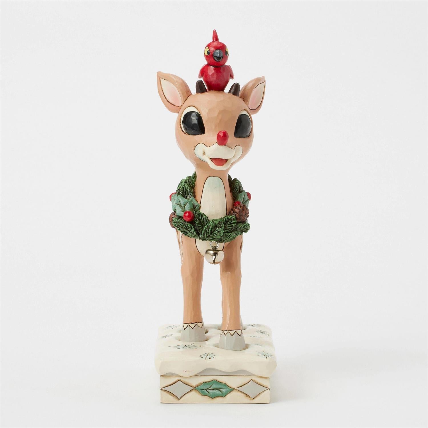 Woodland Rudolph with Red Bird - Country N More Gifts
