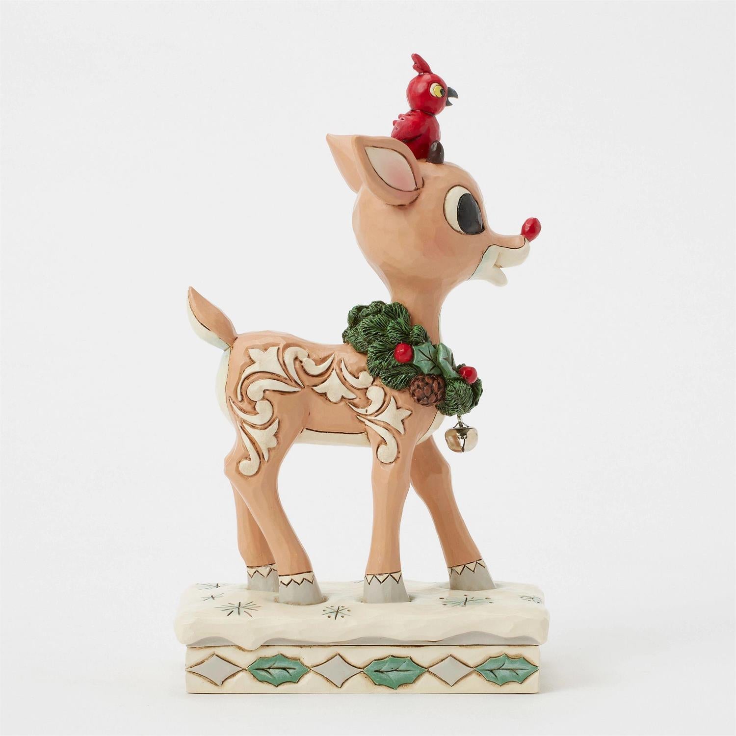 Woodland Rudolph with Red Bird - Country N More Gifts