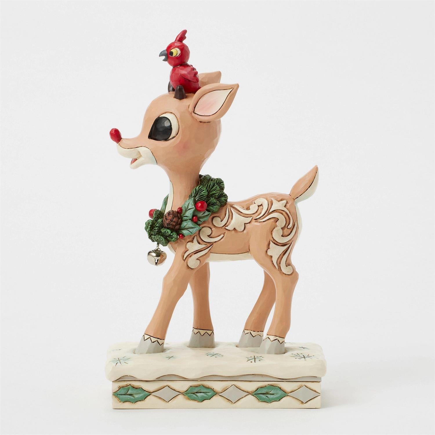 Woodland Rudolph with Red Bird - Country N More Gifts