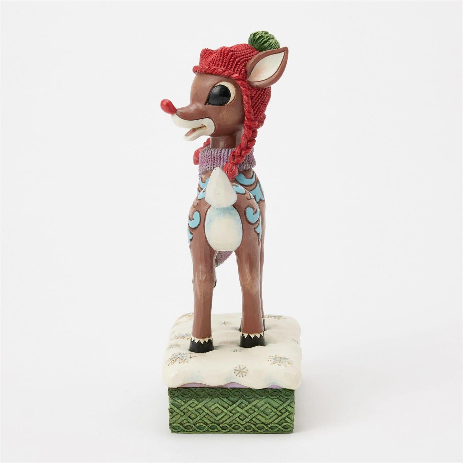 Rudolph with Knit Hat - Country N More Gifts
