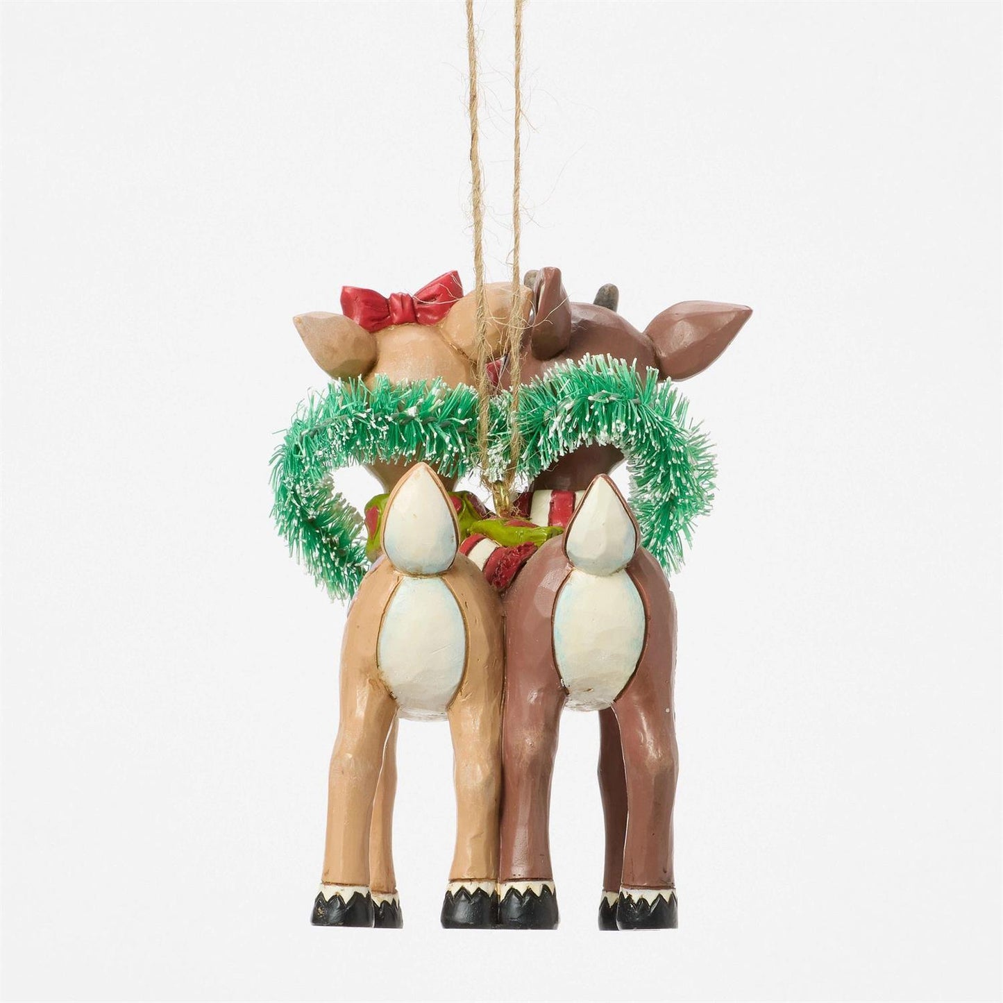 Rudolph & Clarice Heart Hanging Ornament - Country N More Gifts