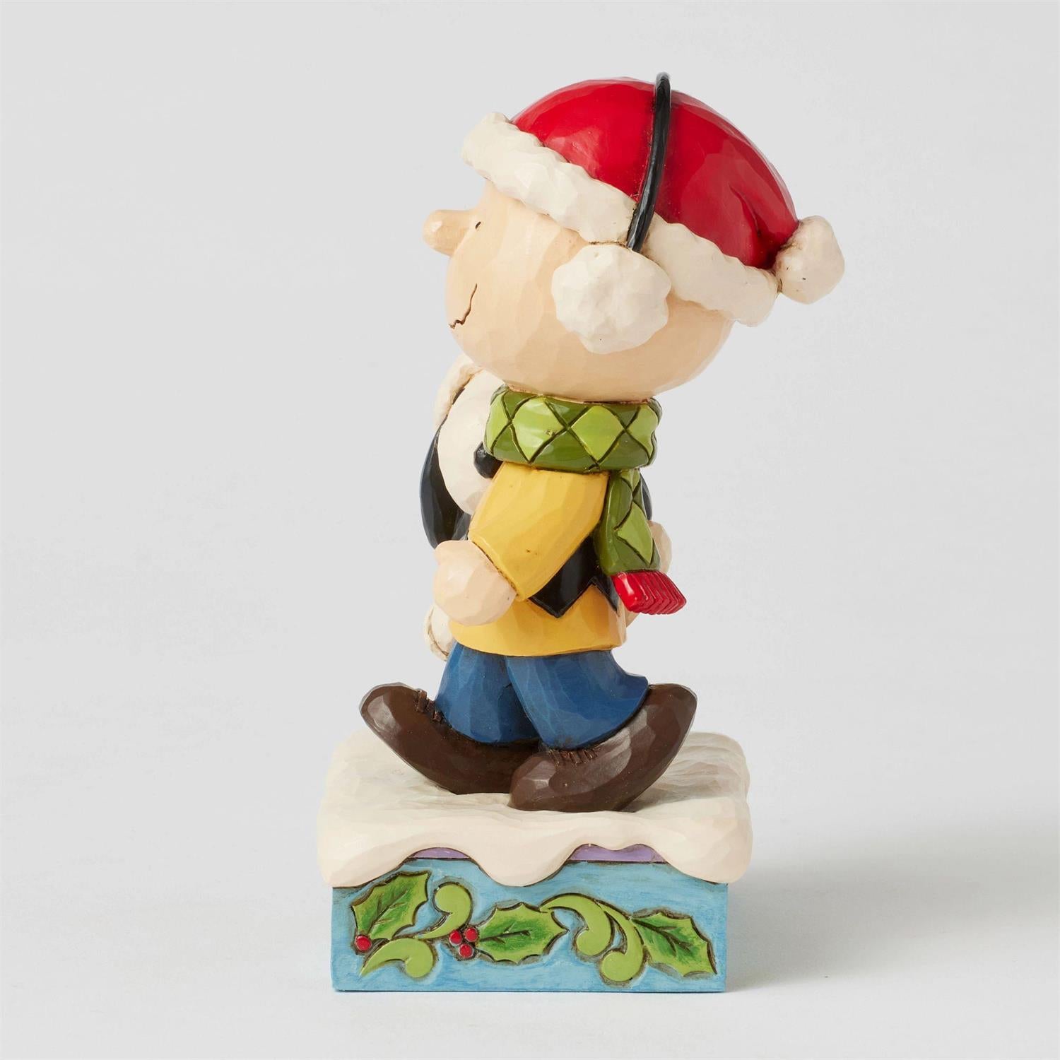 BOX DAMAGED - Bundled in Friendship - Charlie & Snoopy Wearing Scarf - Country N More Gifts