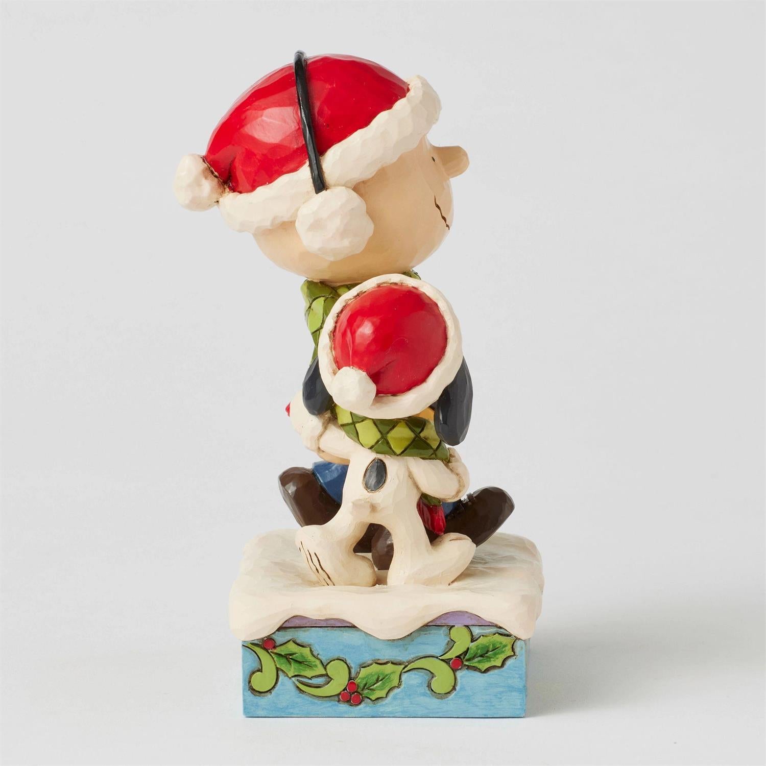 BOX DAMAGED - Bundled in Friendship - Charlie & Snoopy Wearing Scarf - Country N More Gifts