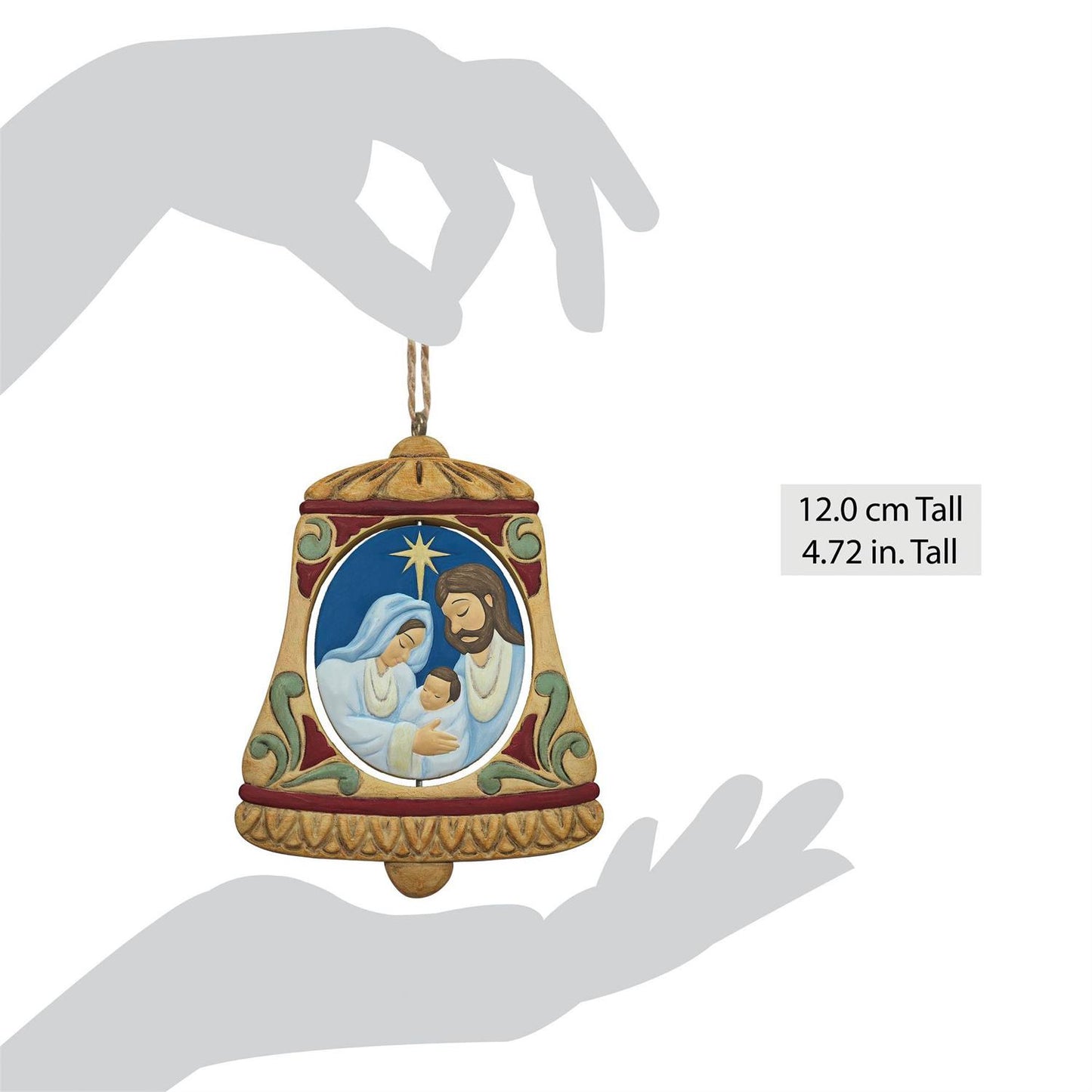 Rotating Holy Family Bell Ornament - Country N More Gifts