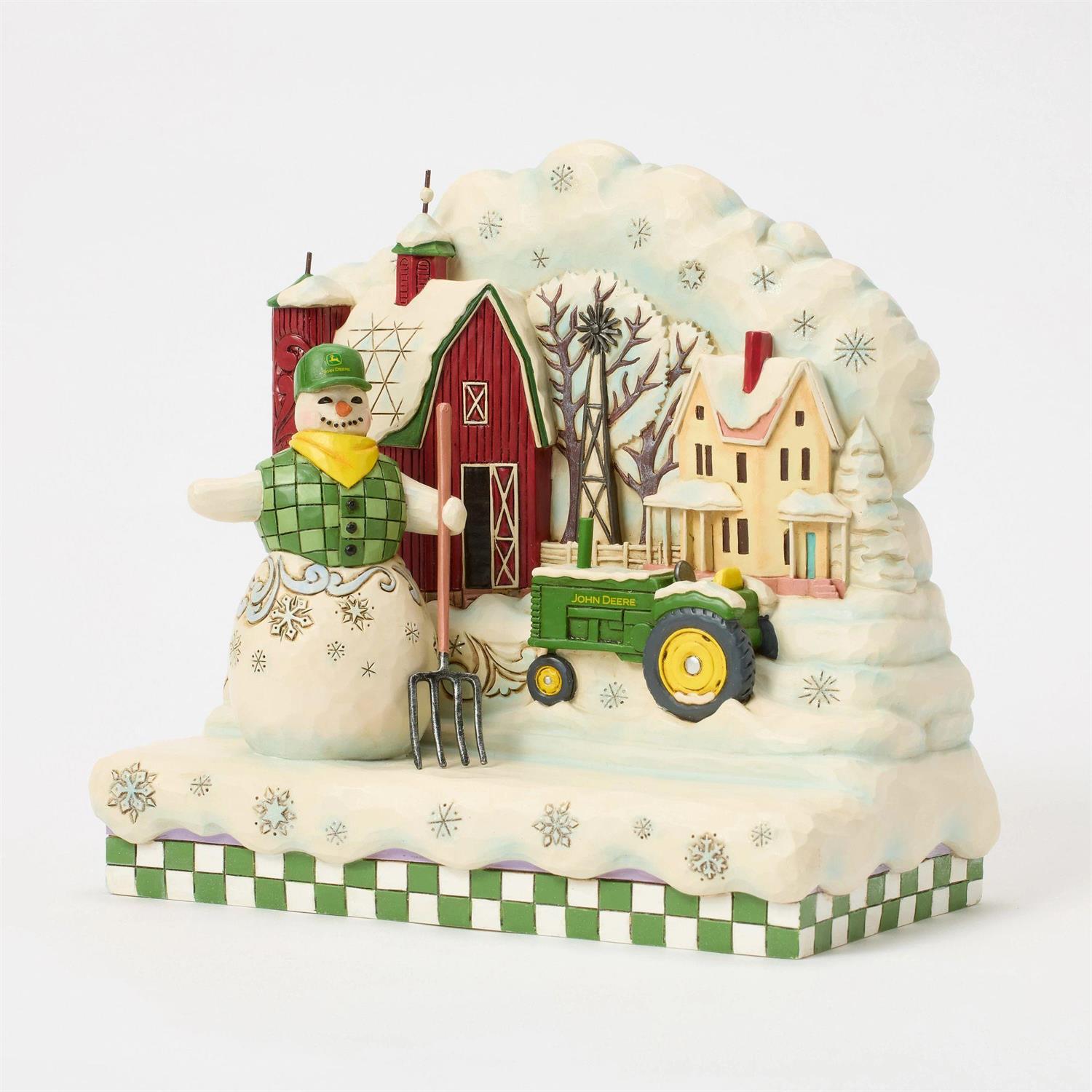 A Deere Scene - Snowman Layered Scene - Country N More Gifts