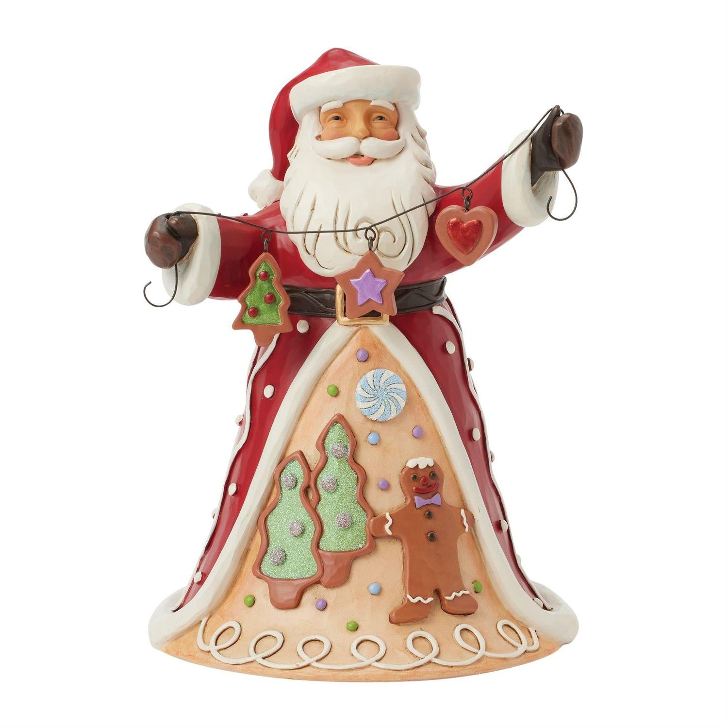 BOX DAMAGE - Sugar Cookie Charms - Gingerbread Santa Garland Figurine - Country N More Gifts