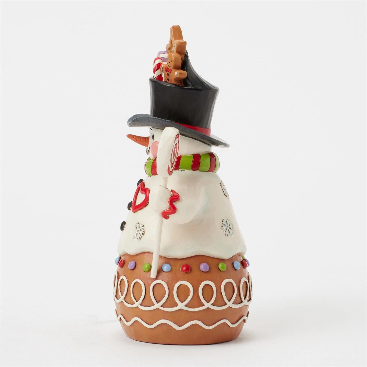 Gingerbread Hugs & Peppermint Kisses - Gingerbread Snowman Figurine - Country N More Gifts