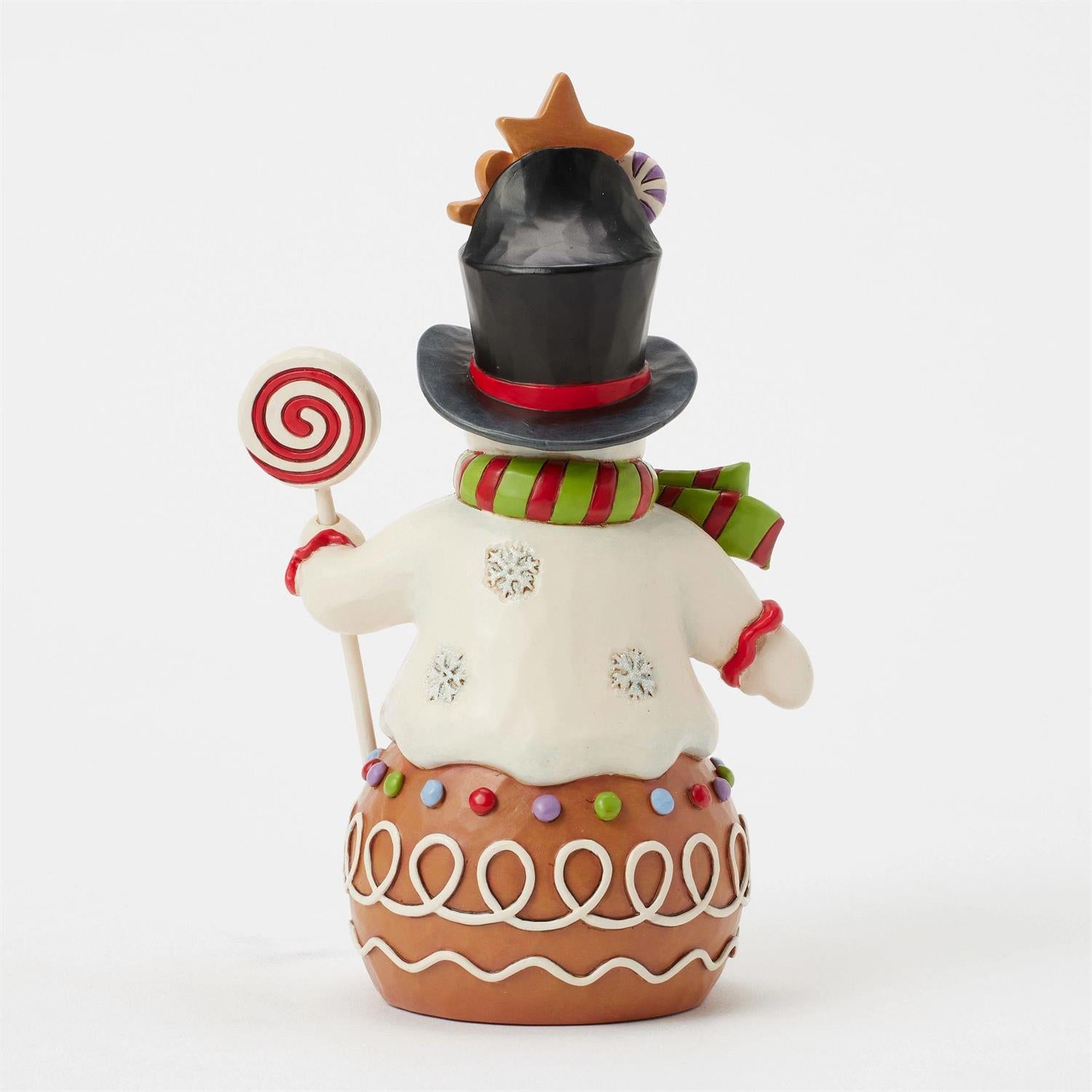 Gingerbread Hugs & Peppermint Kisses - Gingerbread Snowman Figurine - Country N More Gifts