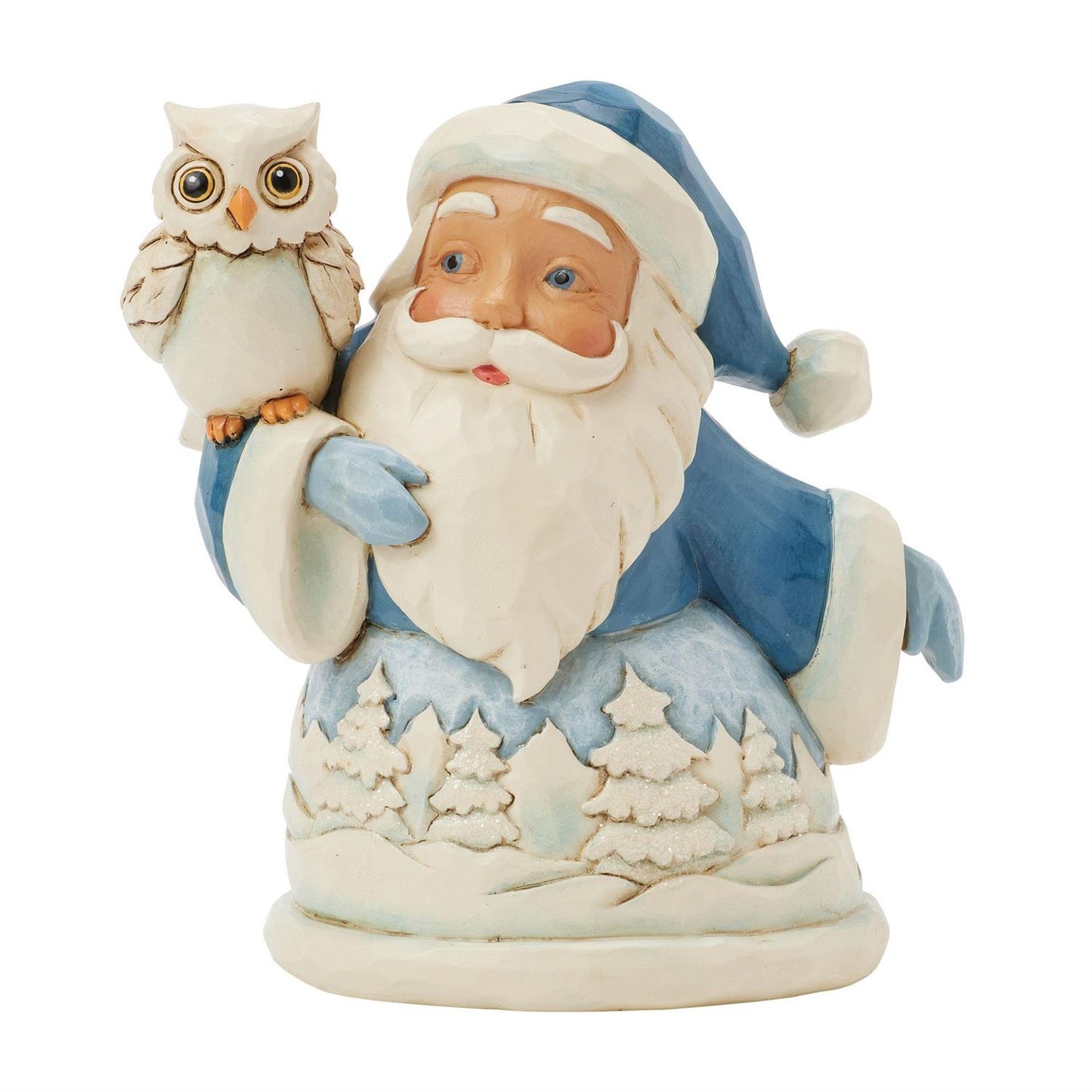 Blue Santa with Owl Mini - Country N More Gifts