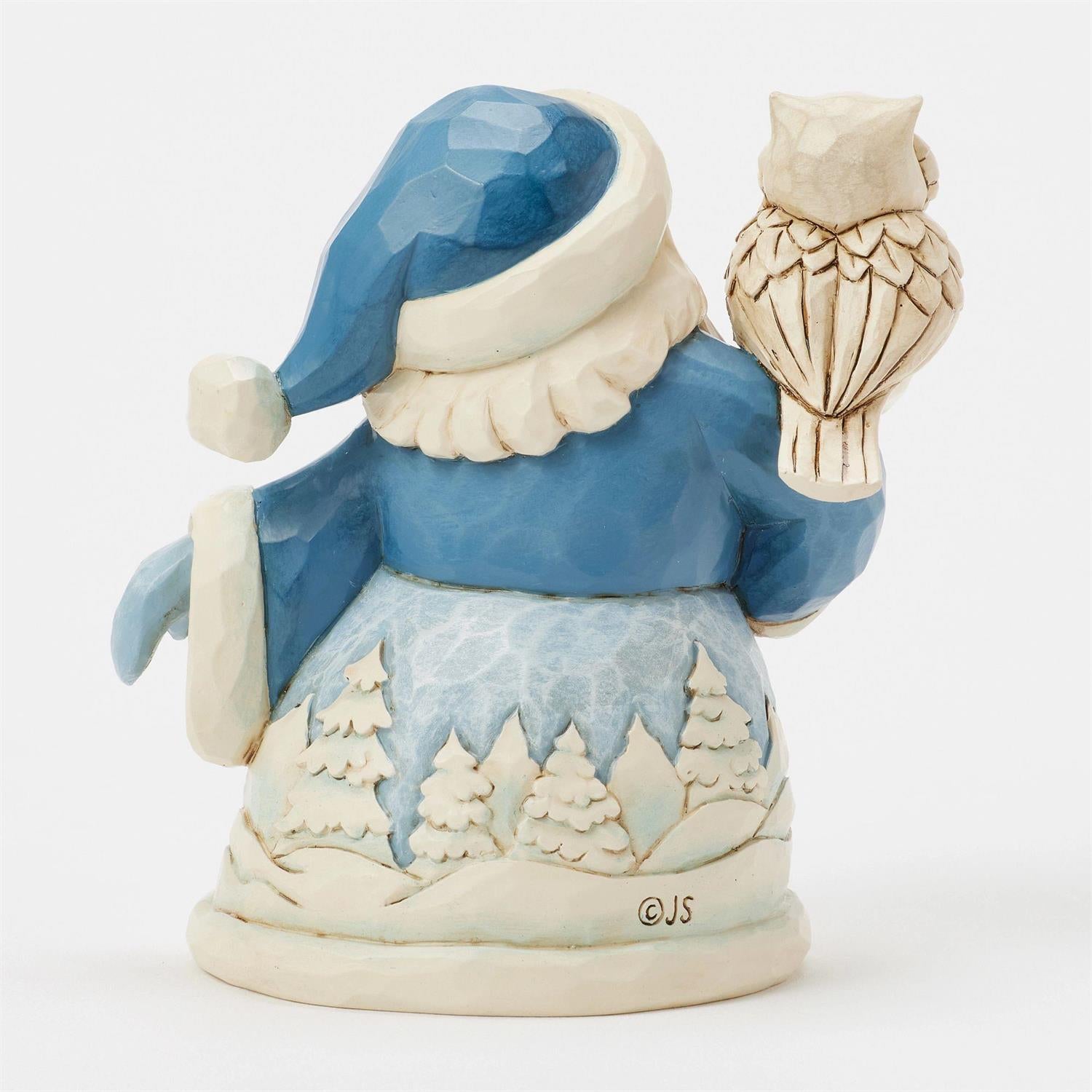 Blue Santa with Owl Mini - Country N More Gifts