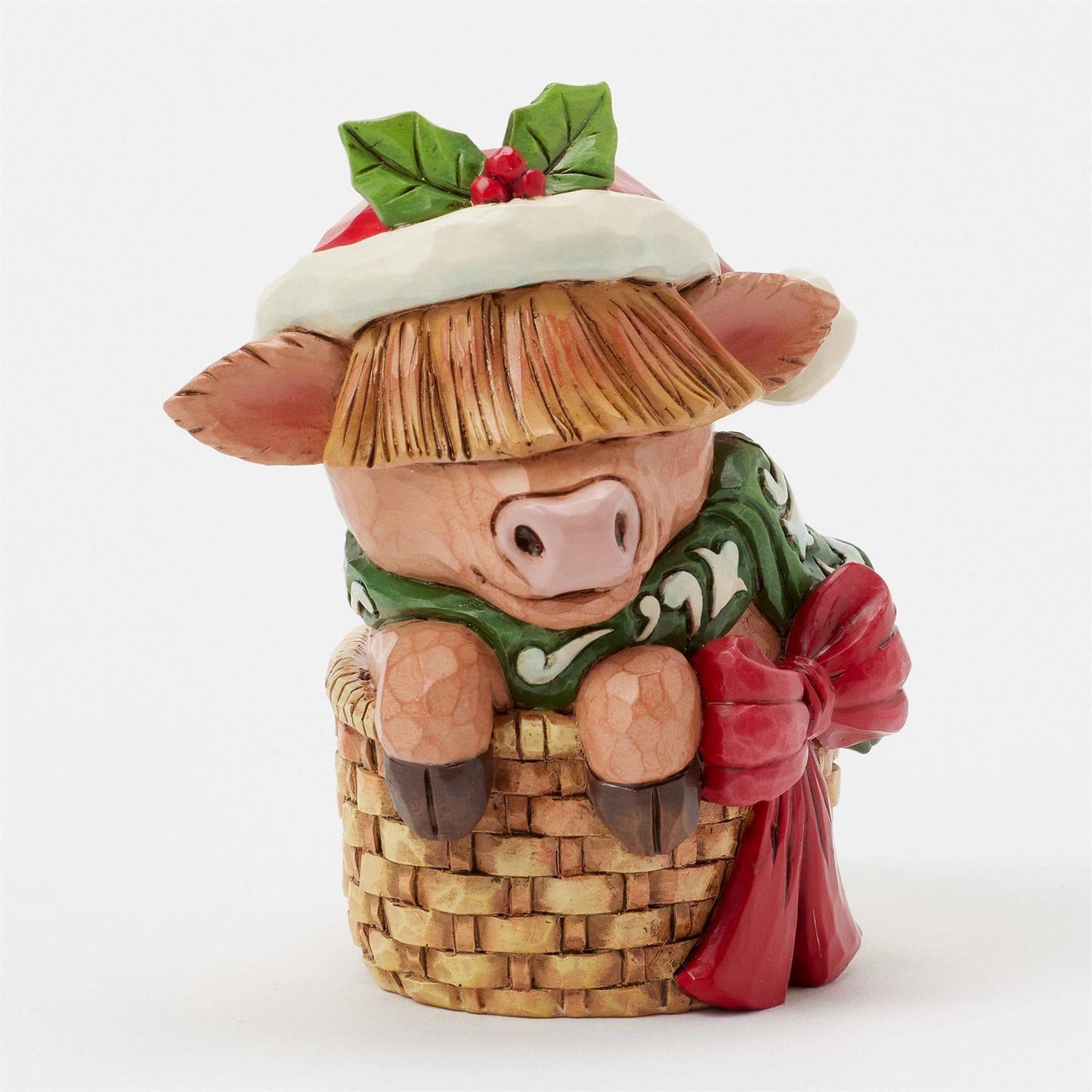Highland Cow in Basket Mini - Country N More Gifts