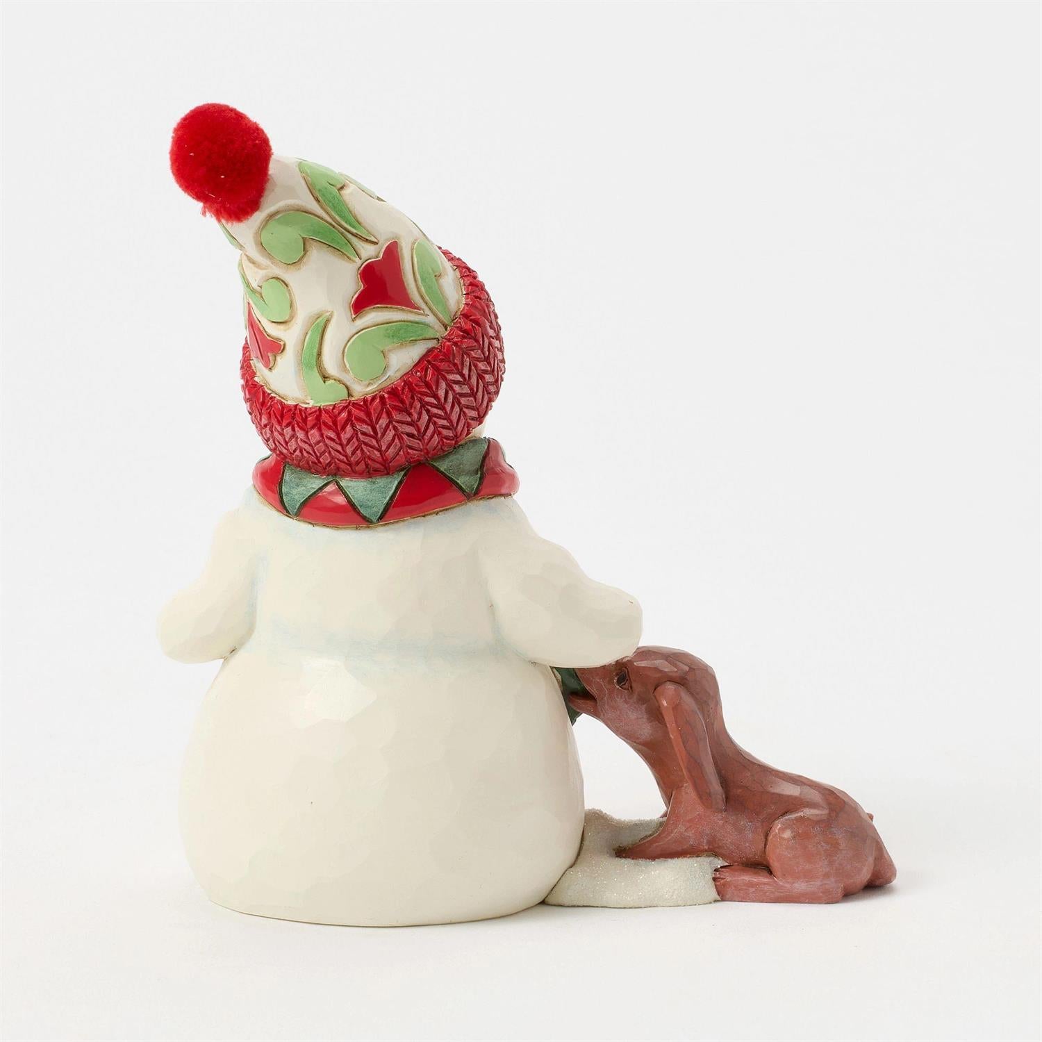 BOX DAMAGE - Up to Snow Good - Snowman with Dog & Scarf Pint - Country N More Gifts