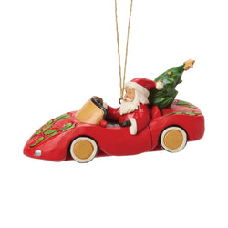 Santa in Sports Car Ornament - Country N More Gifts