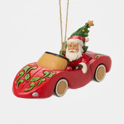 Santa in Sports Car Ornament - Country N More Gifts