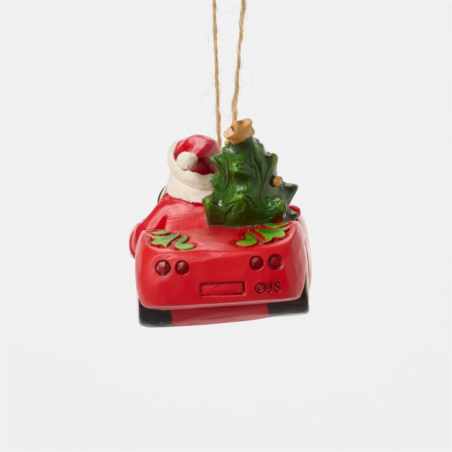 Santa in Sports Car Ornament - Country N More Gifts