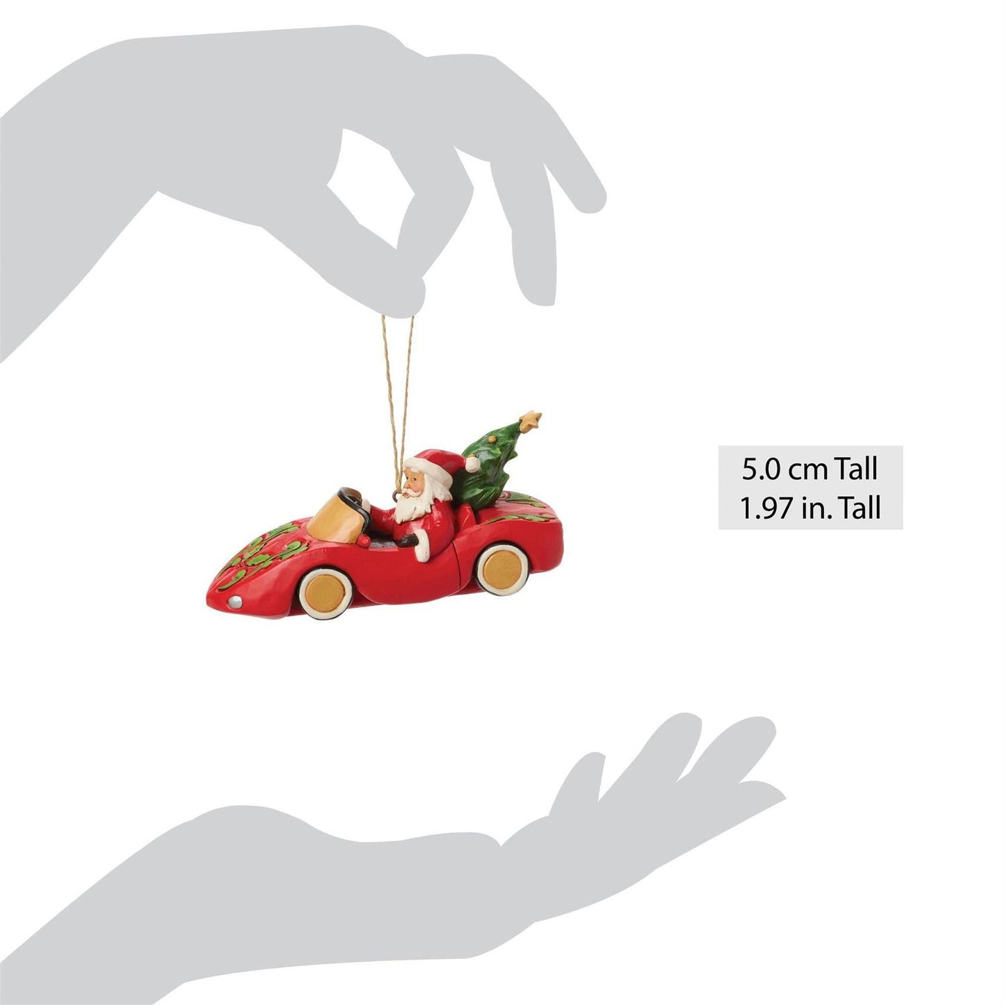 Santa in Sports Car Ornament - Country N More Gifts