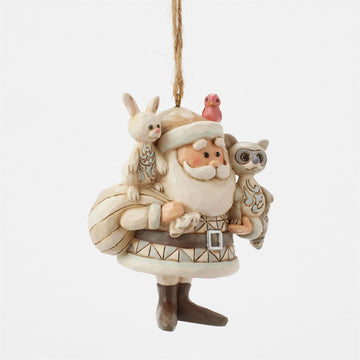 Woodland Santa with Animals Hanging Ornament - Country N More Gifts