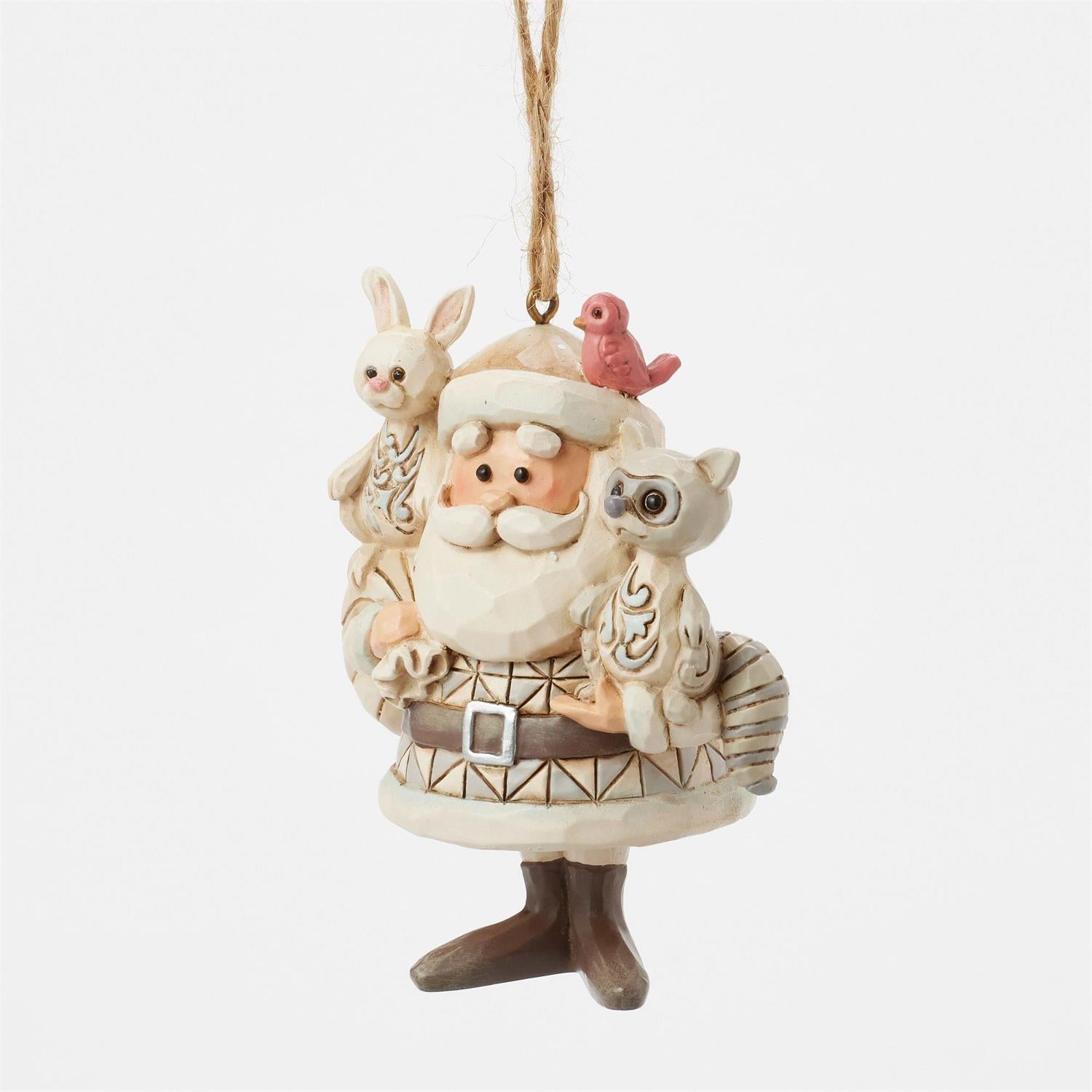 Woodland Santa with Animals Hanging Ornament - Country N More Gifts