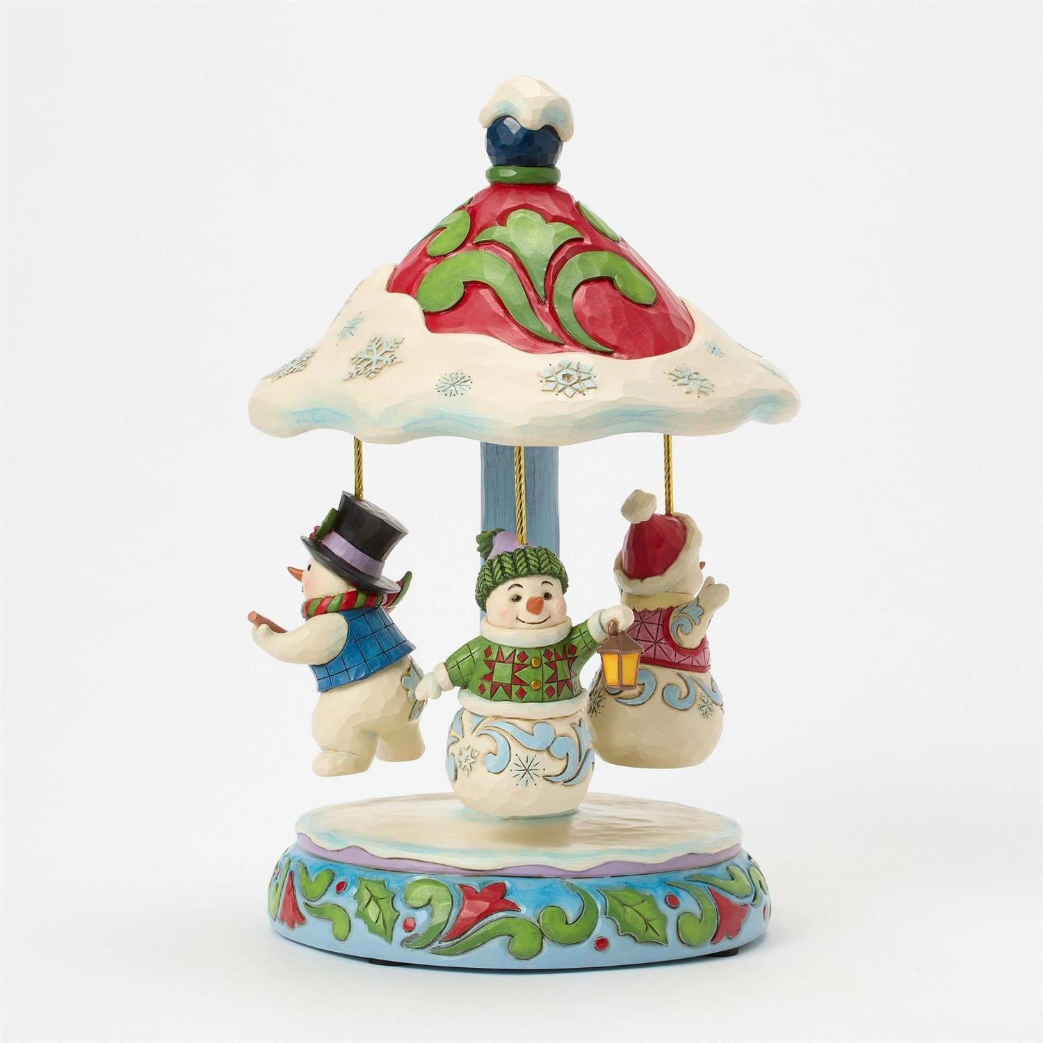 Winter Dancers - Rotating Snowman Carousel Figurine - Country N More Gifts