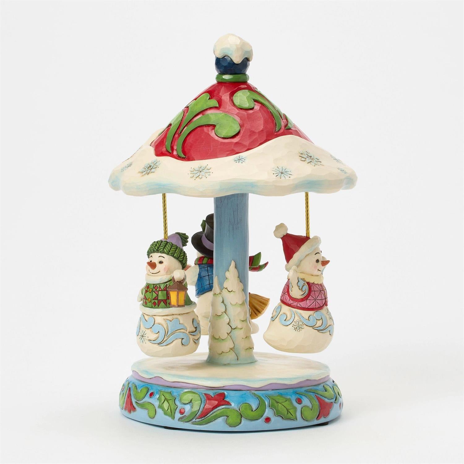 Winter Dancers - Rotating Snowman Carousel Figurine - Country N More Gifts