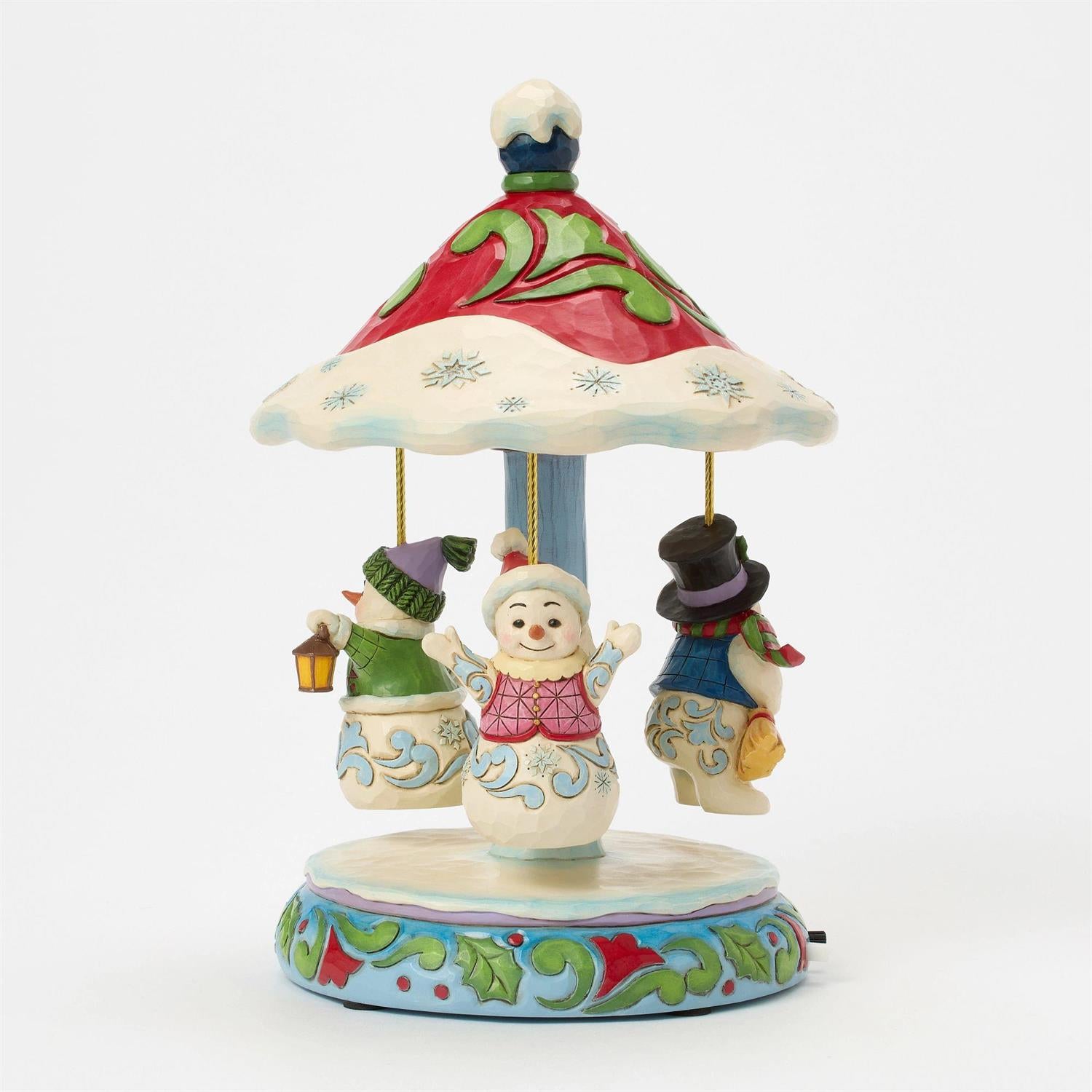 Winter Dancers - Rotating Snowman Carousel Figurine - Country N More Gifts