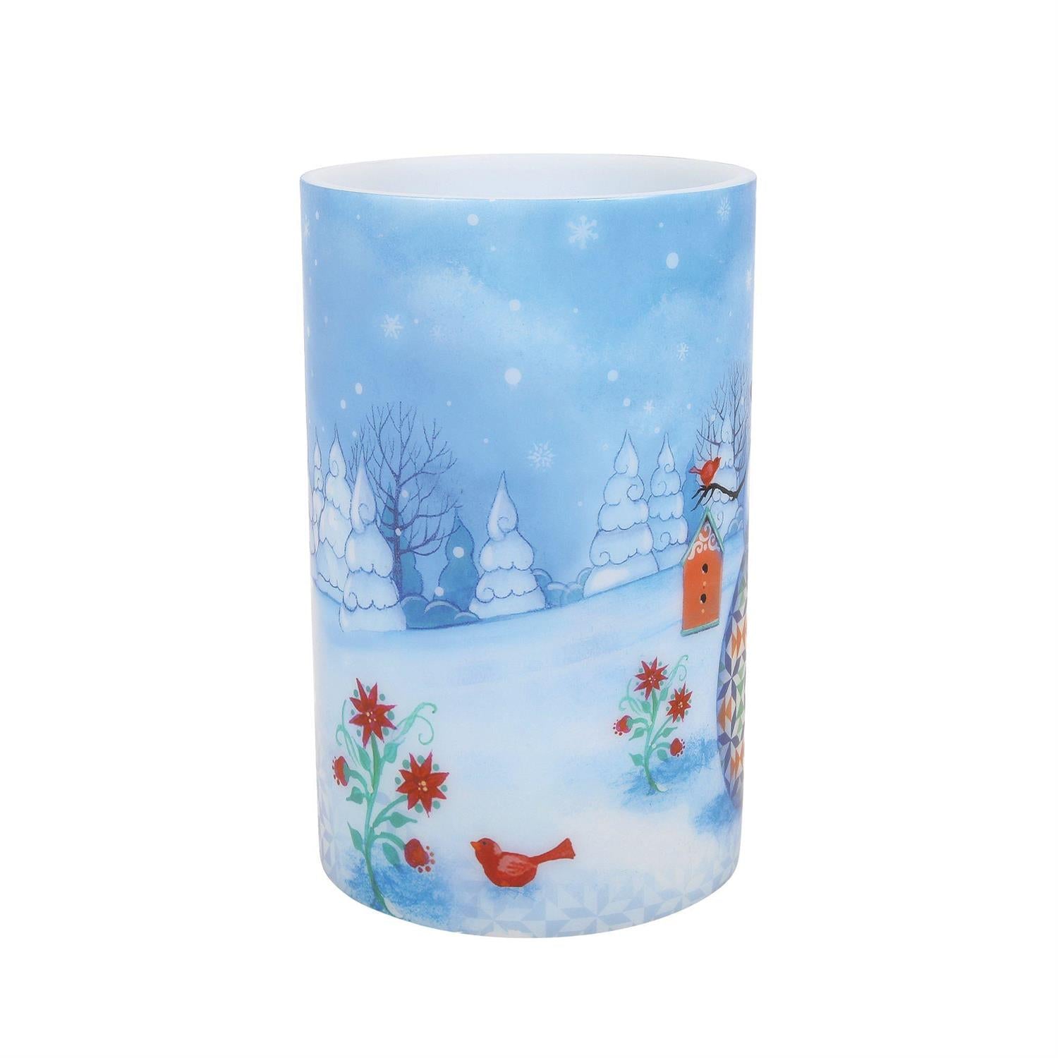 Snowman with Cardinals Candle - Country N More Gifts
