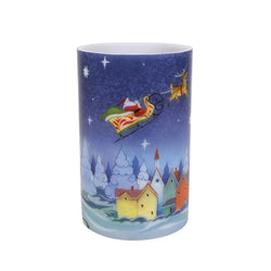 Santa in Sleigh Candle Sleeve - Country N More Gifts